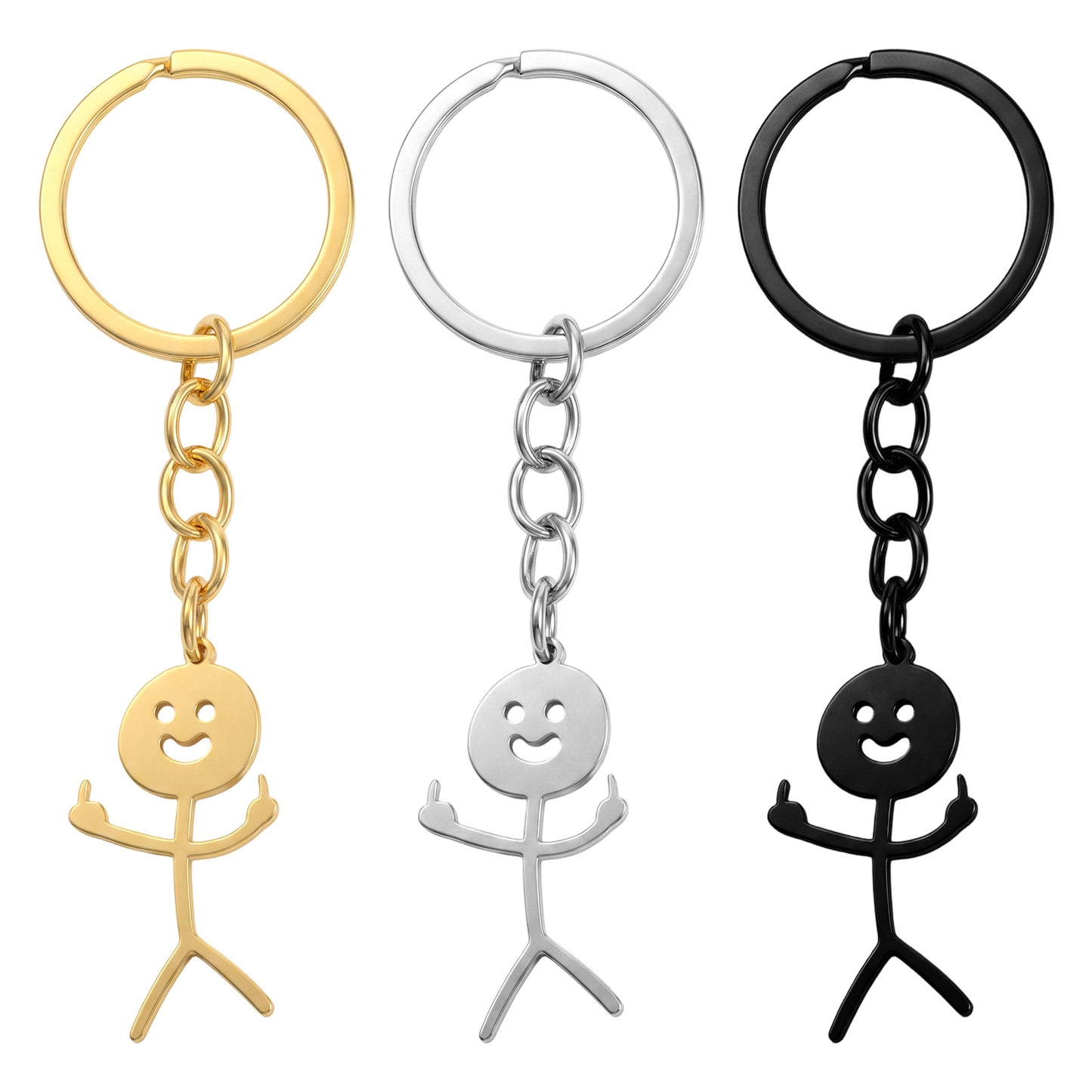 Tyqour 2Pcs Funny Keychains for Men Women Fun Middle Finger Gifts Cool