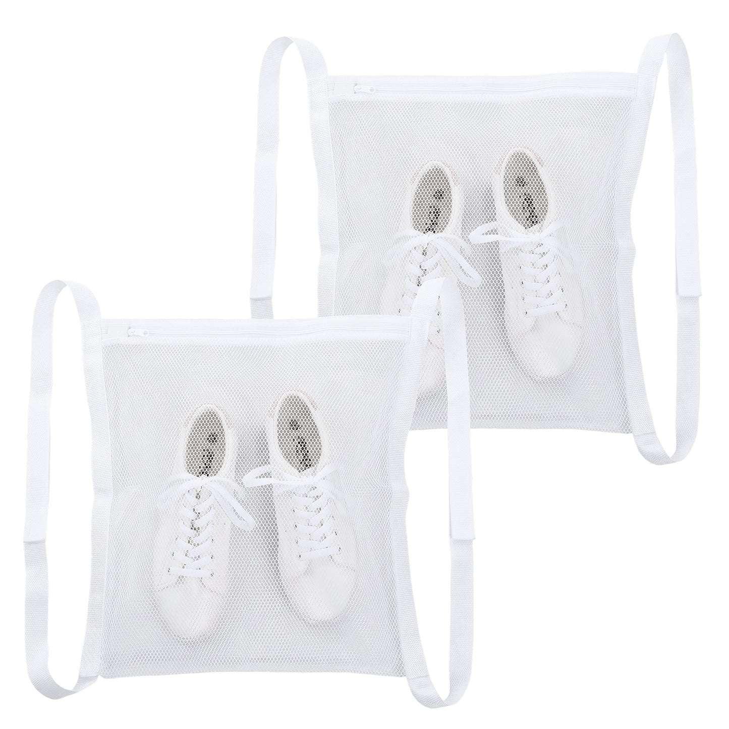2pcs Sneaker Dryer Bag 16.14 x 16.14 Inch Dry Net Bag for Dryers Sneakers Shoes Dryer Bags Large with Zipper and Strap for Shoes Sneaker Mesh Bags for Washing Machine