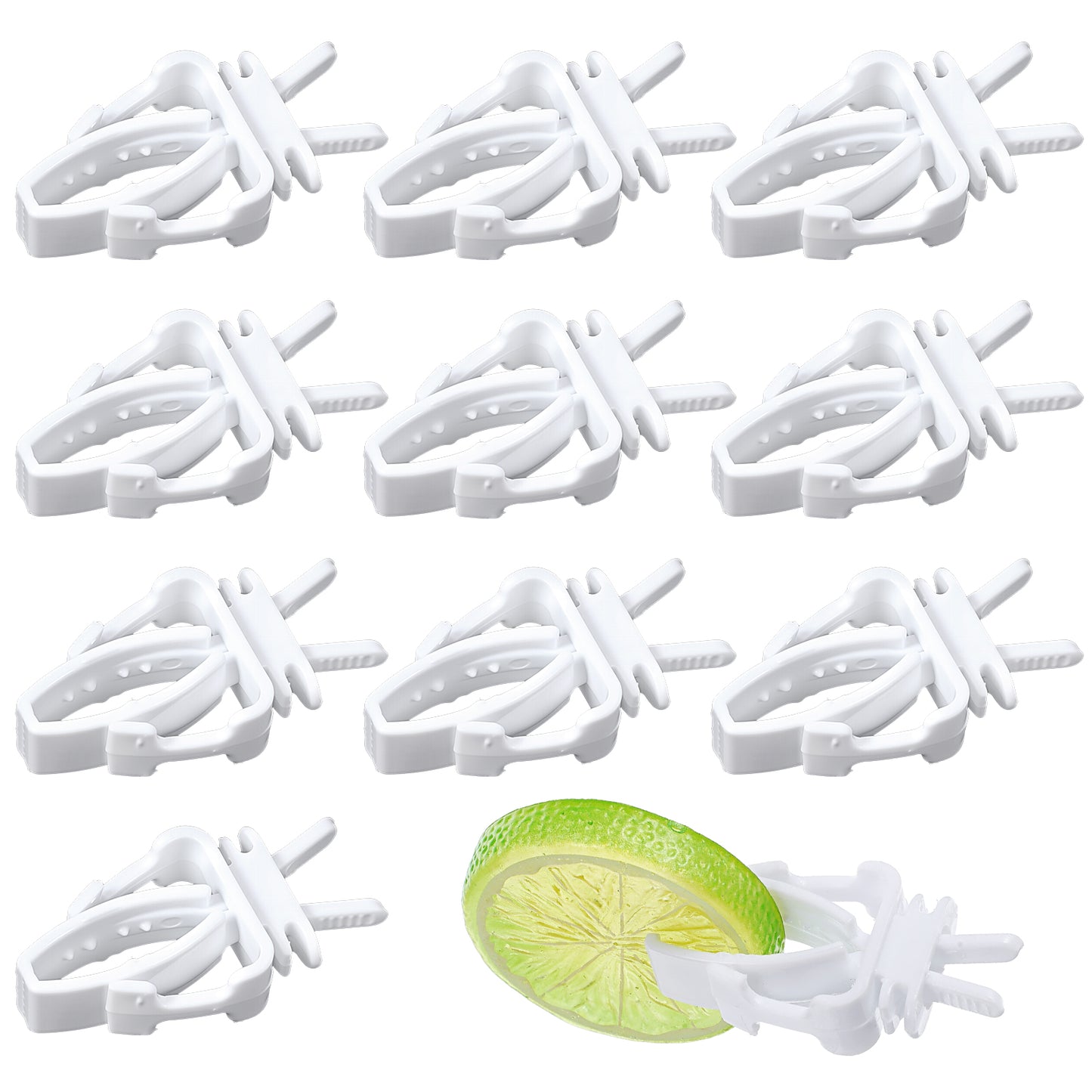 10 Pcs Bird Cage Food Holder, Millet Holder for Bird Cage, Parrot Fruit Vegetable Clips Plastic Birds Cages Feeder Clip for Budgie Parakeet Cockatoo Macaw Cockatiel Conure Budgie Treats Cages