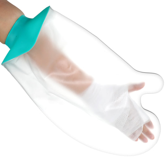Ymapinc Plaster Cast Waterproof Cover Arm, Waterproof Palm Cover, Hand Cover for Shower After Surgery, Reusable Waterproof Arm Cover for Shower Soft Comfortable Cast Protector for Wrist, Finge, Green
