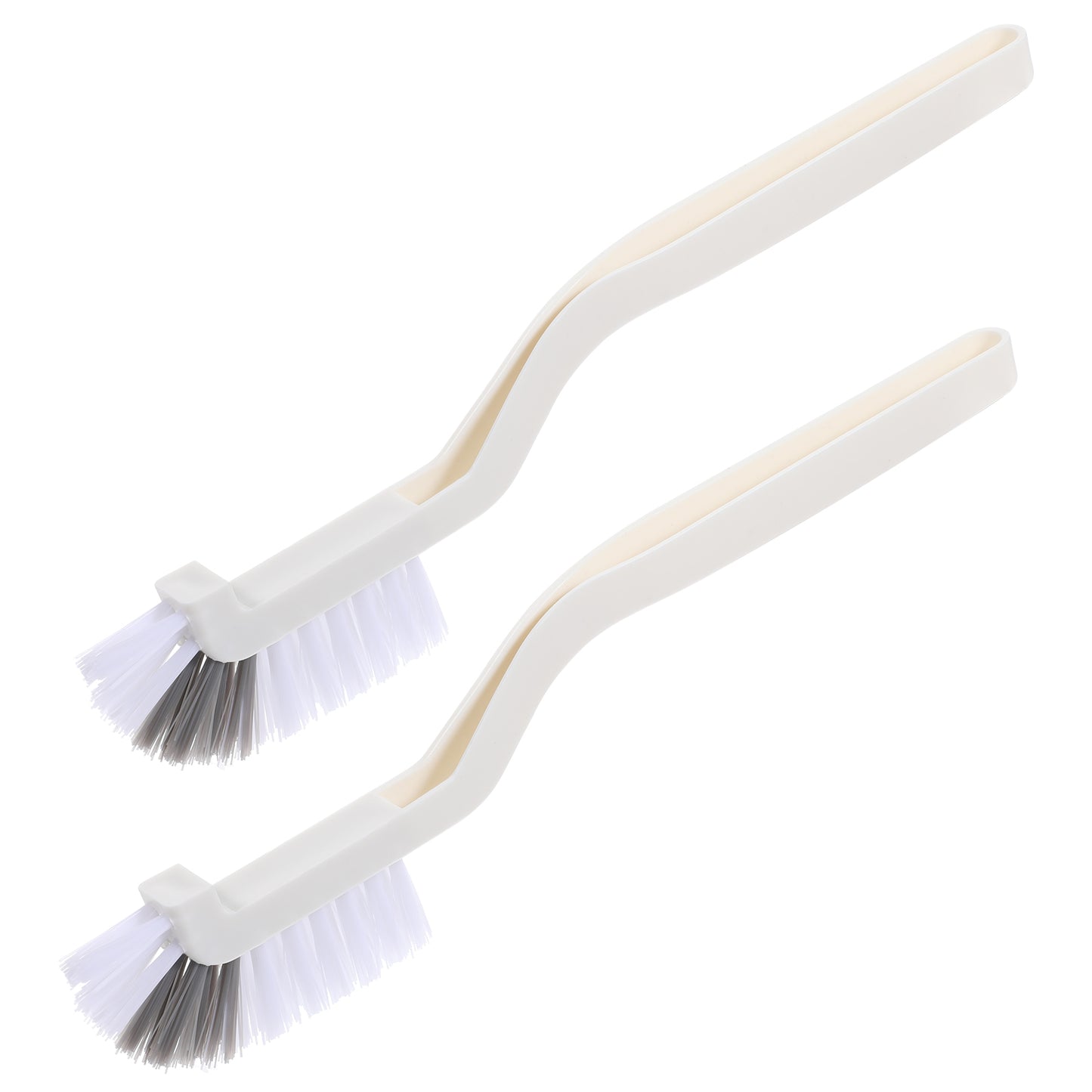 2Pcs Kitchen Scrub Brush With Handle Right Angle Scrub Brush Angle Cleaning Brush With Stiff Bristles For Clean Dish Sink Bathroom Window Track Household Edge Corner Crevice Tile Floor
