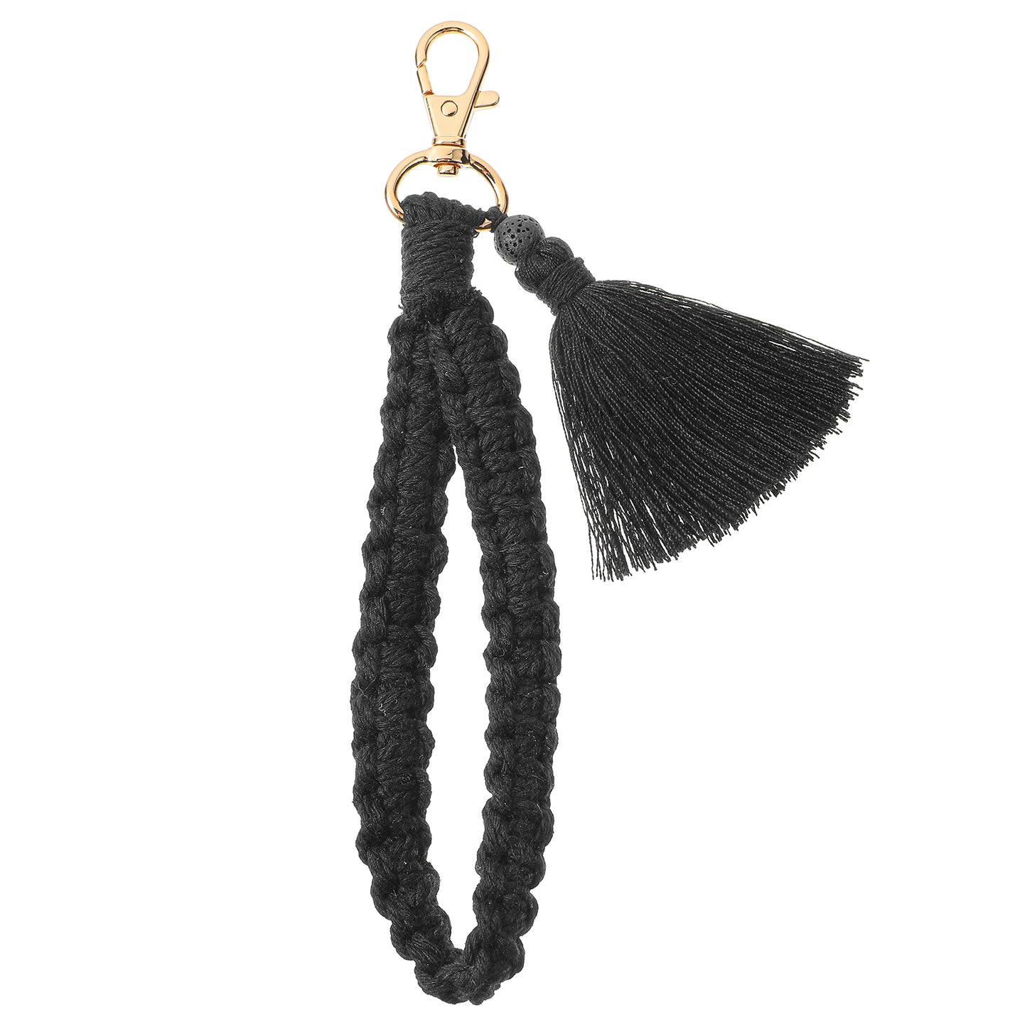 Mabor Handmade Boho Macrame Wristlet Keychain Soft Tassel Wristlet Keychain Bracelet Keyring Holder Aesthetic Wrist Lanyard Key Chain For Women