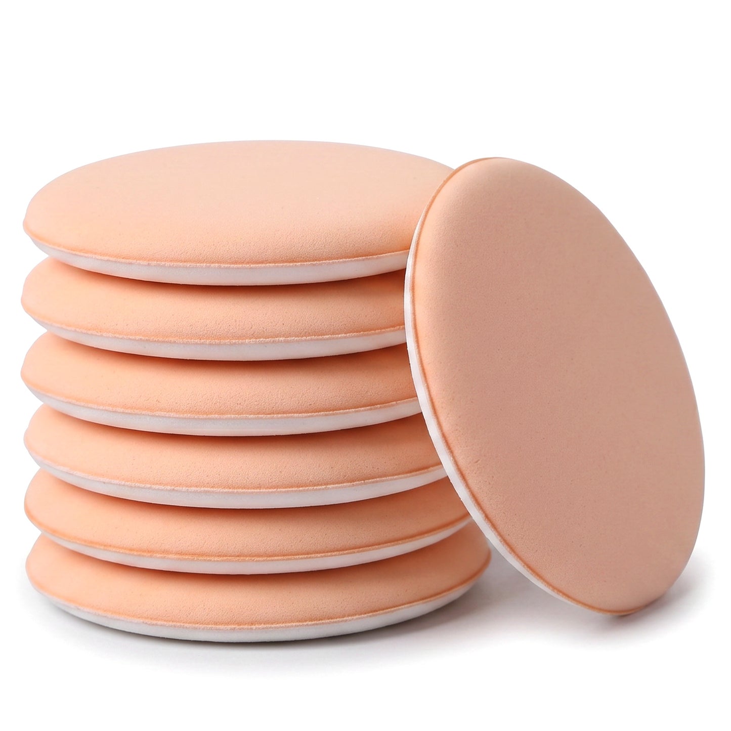 6PCS Makeup Powder Puff, Round Makeup Sponges for Foundation, Make up Sponges Air Cushion Puff for Natural and Easy Soft Long-Lasting