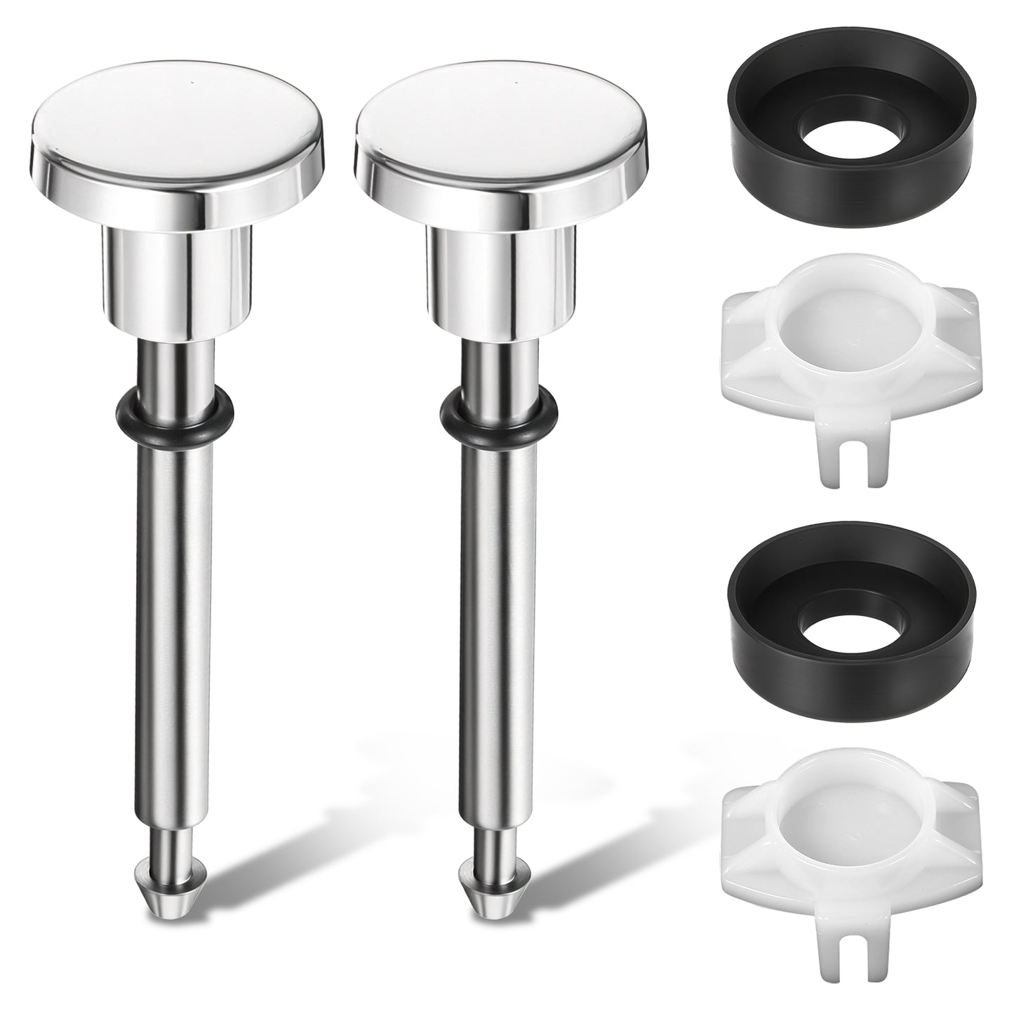 2 Set Tub Spout Diverter Repair Kit Including Diverter Valve Stems Cup Seals and Gates Bathroom Shower Bathtub Leaky Faucet Repair Replacement Parts Silver 2.36 × 0.72 Inches Stainless Steel