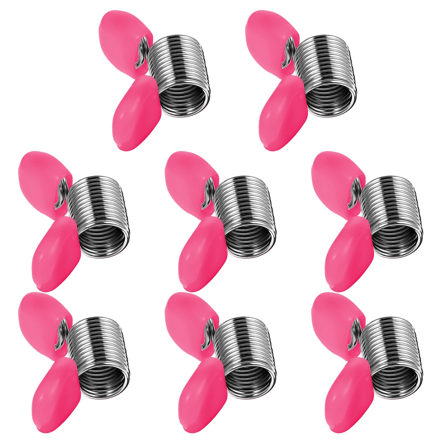 8Pcs Pink Bead Stop for Jewelry Making, Spring Bead Clamps with Handles Creative Wire Ends Beaded Clip Jewelry Making Tool to Prevent Beads from Falling for Handmade Bracelets and Necklace