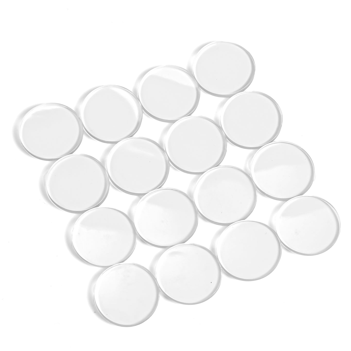 50pcs Glass Table Top Bumpers Non-Adhesive Scratch Anti Slip Pads Spacer Table Top Spacer Clear PVC Round Cabinet Bumper Dots for Glass Tops On Wood Ceramic Plastic Furniture