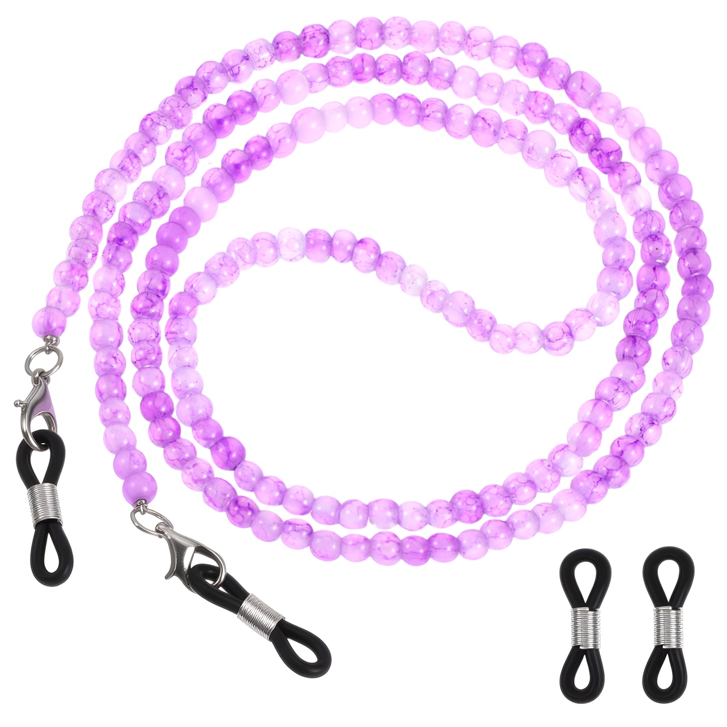 RAHHLIZS Glasses Chain Purple Beaded Lanyards for Women Eyeglass Chain Crystal Beaded Reading Sunglasses Eyeglasses Glasses Holder Strap Around Neck