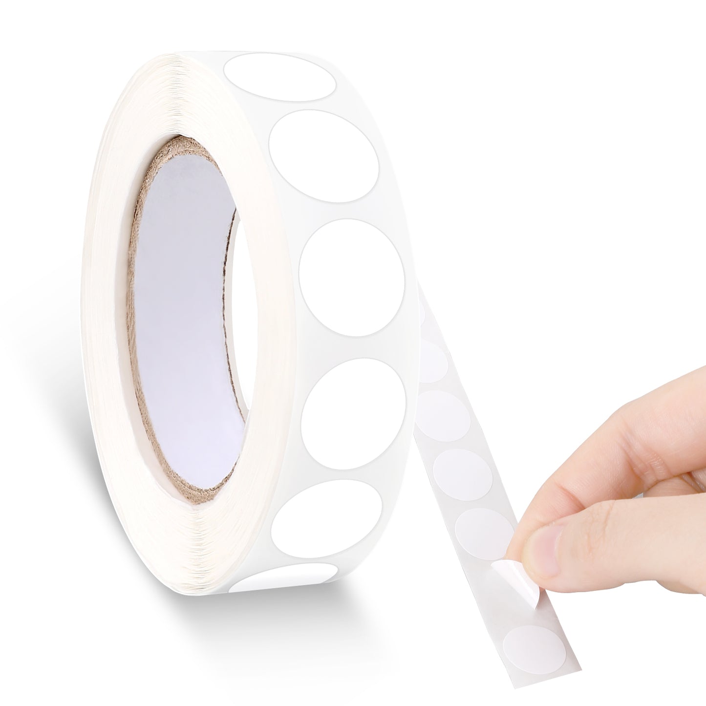 White Dot Stickers, Ymapinc 1000 Pcs White Round Stickers 0.5 Inch White Dot Stickers Writable Circle Stickers Color Coding Label for Office Shop Home Classroom Marking