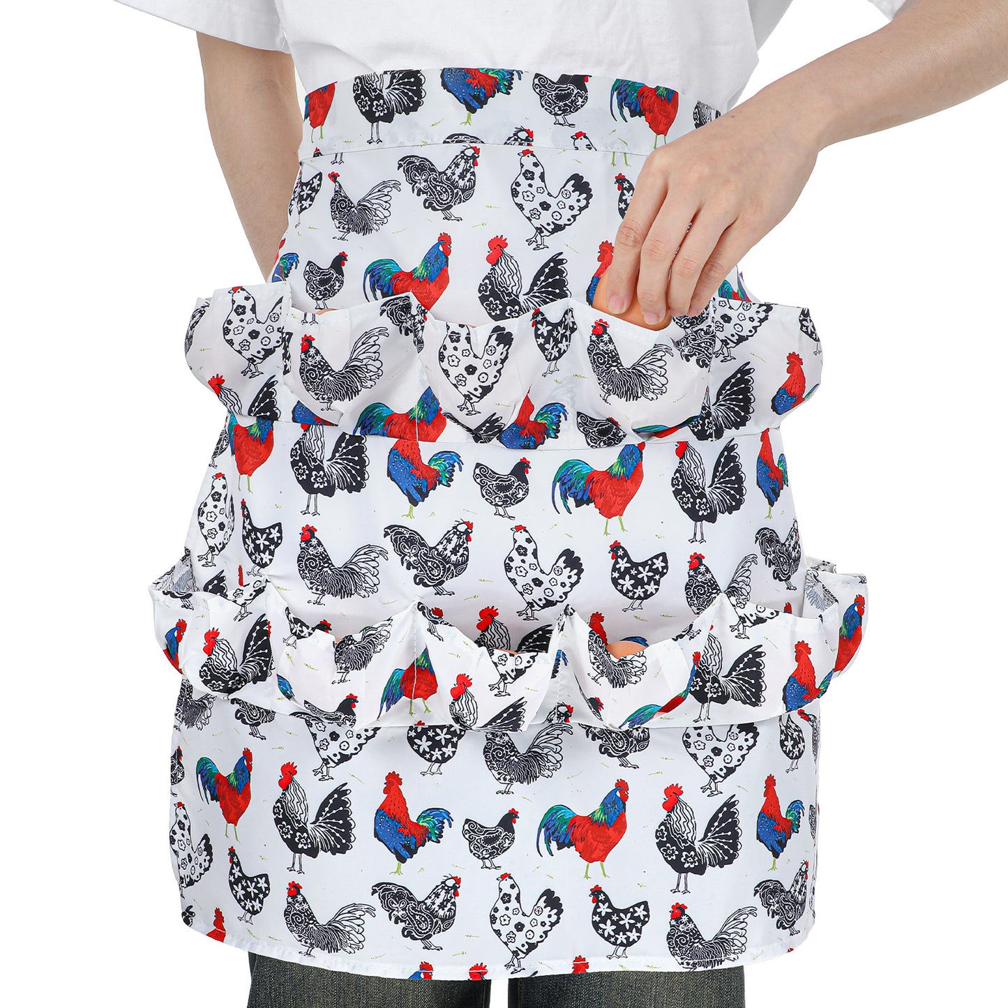 Bremorou Egg Apron Egg Collecting Apron 12 Pockets Egg Gathering Holding Aprons for Chicken Duck Goose Poultry Collection Women Adults Housewives Farmhouse Kitchen Restaurant Durable Polyester