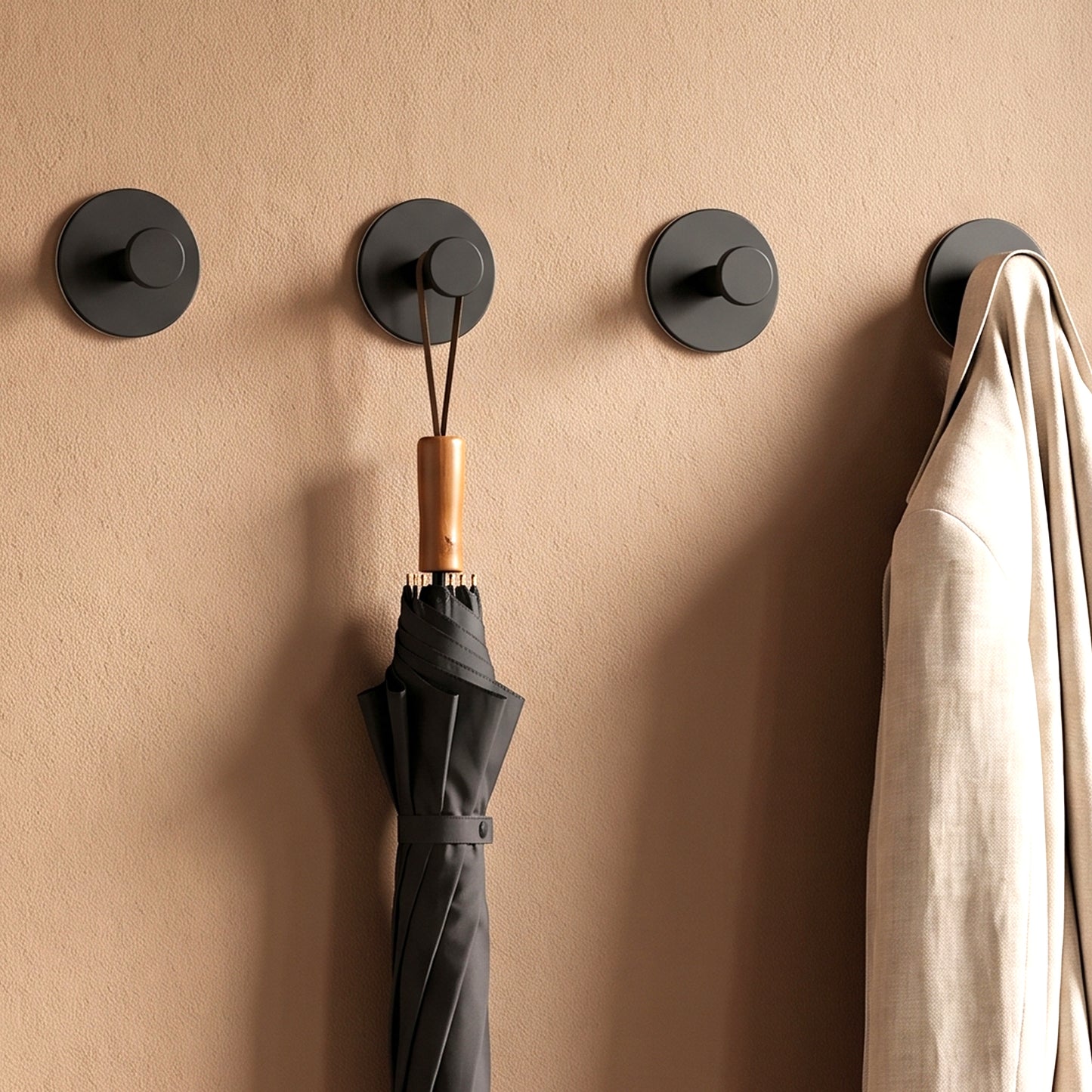 4Pcs Self Adhesive Coat Hooks Stainless Steel Wreath Door Hanger Towel