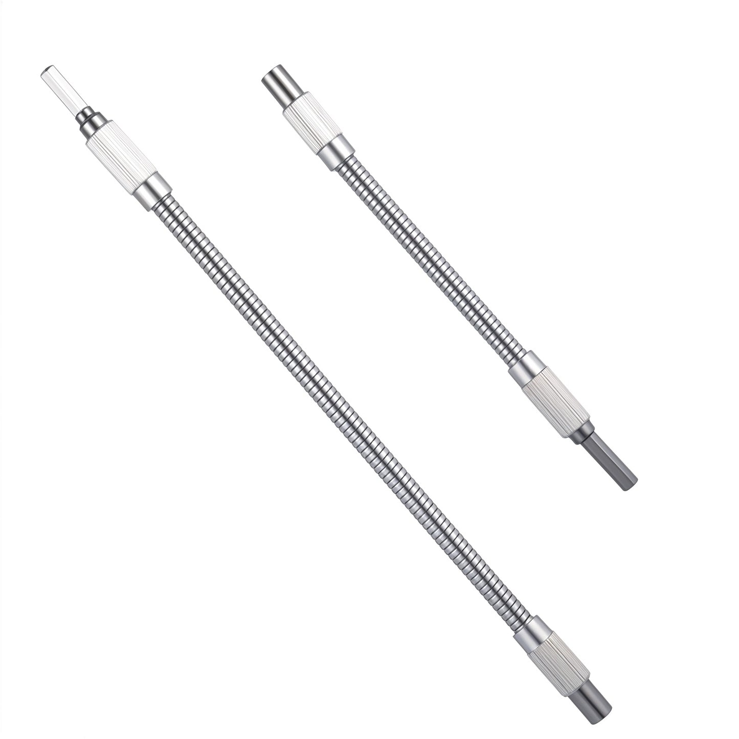 2PCS Flexible Drill Bit Extension Set, Universal Extension for Drills, Flex Shaft Extensions Socket Drill Bit Holder for Tight Spaces, Compatible with Manual/Power Drills(7.8", 11.6")