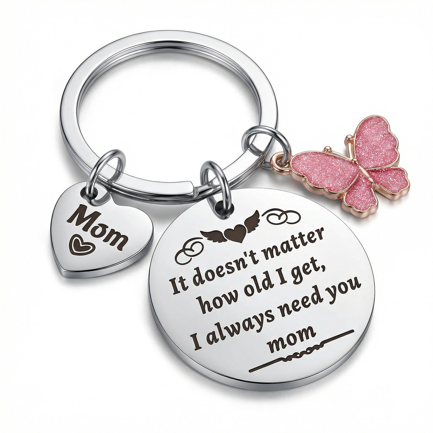 Matwsec Mother’s Day Birthday Gifts from Daughter Son, Mom Keychain Gifts I Always Need You Mom Keyring Mother Keychain
