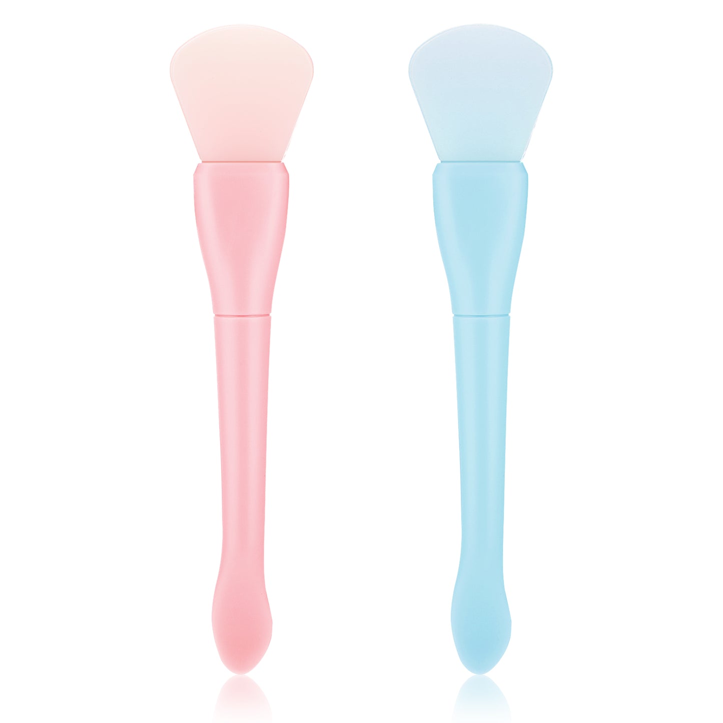 2PCS Silicone Face Brush Dual-Head Face Mask Applicator Soft & Portable Mini Facial Brushes, Reusable Mask Spatula Makeup Brush Skincare Applicator for Mud Clay Gels DIY Masks, Easy to Clean