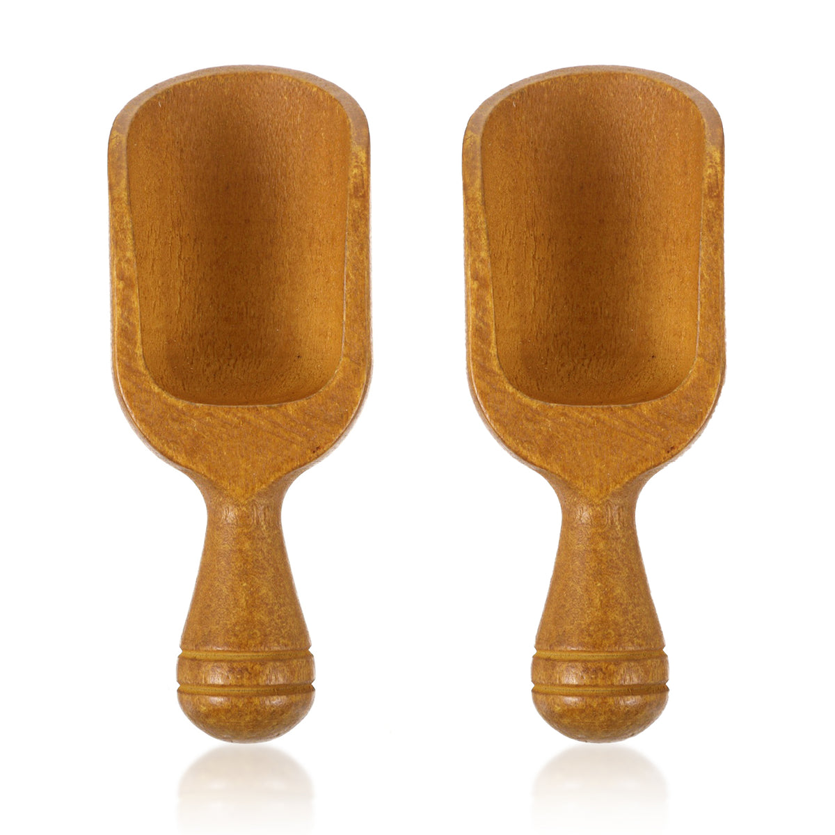 Quvvarly 2PCS Wooden Scoops for Jars, Mini Wooden Coffee Scoop, Multipurpos