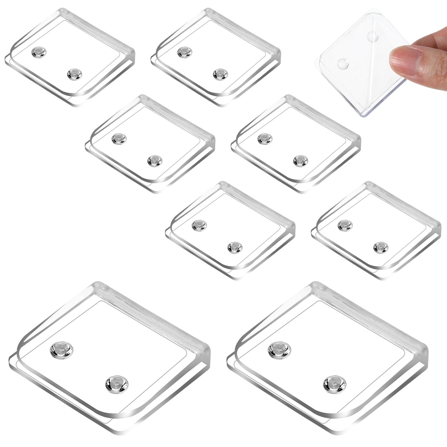 Chsoejuf 8PC Self Adhesive Shower Curtain Clips Against Water Splashing out