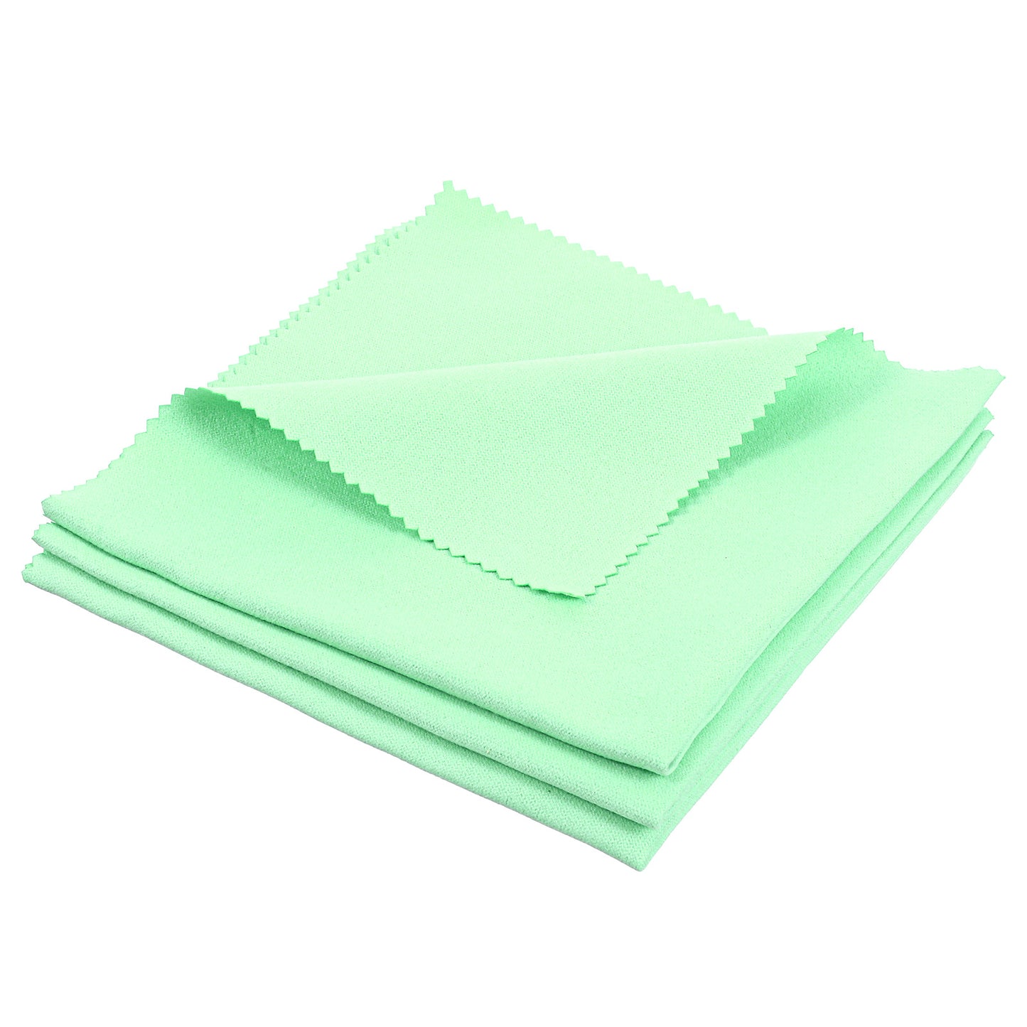 3PCS Microfiber Cleaning Cloth for Glasses,Microfiber Polishing Cloths,Computer Screen Cleaner, Universal Soft Premium Polishing Cloth for Guitar Glasses, Lens, Screens & More(11,8"x11.8")(Green)