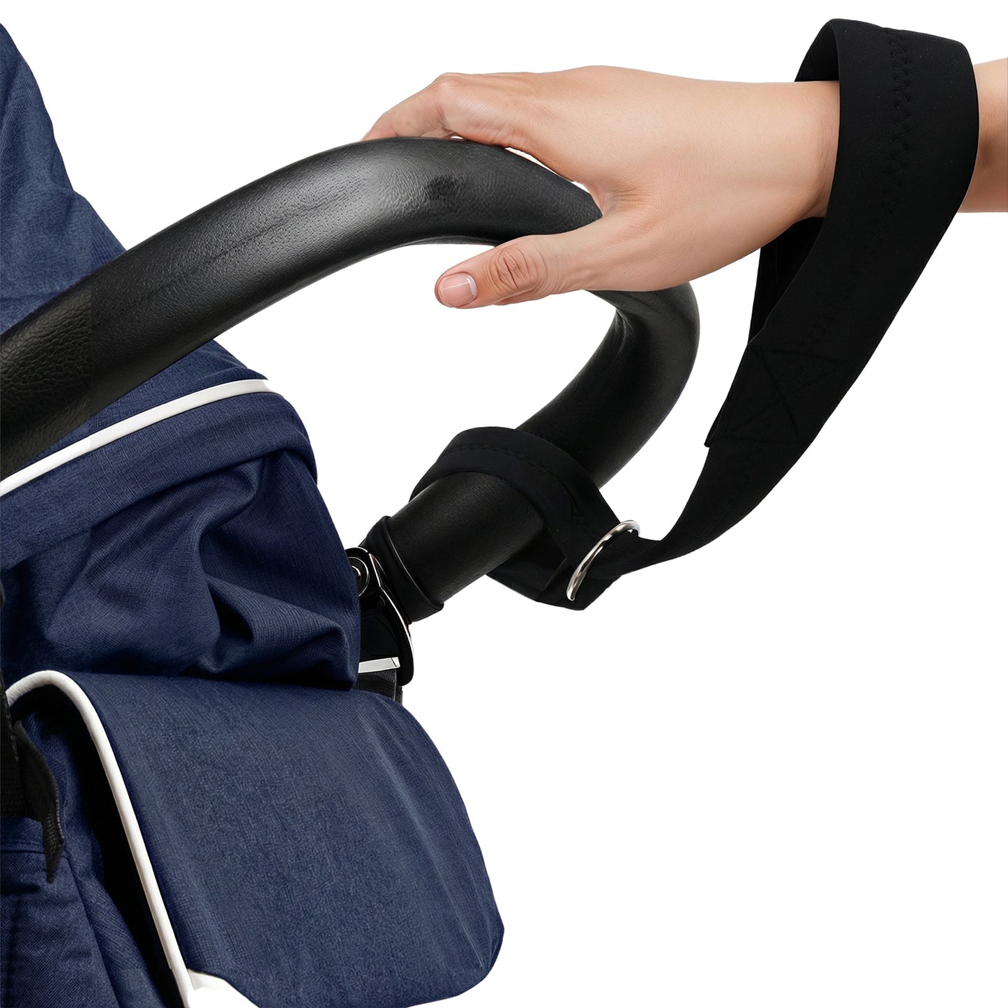 Non-Slip Stroller Hooks for Bags, Universal Adjustable Stroller D Ring Clips and Hook, Heavy-Duty Baby Handle Straps Safety Wrist Leash Practical Accessories for Bike, Scooter, Wheelchair, Walker