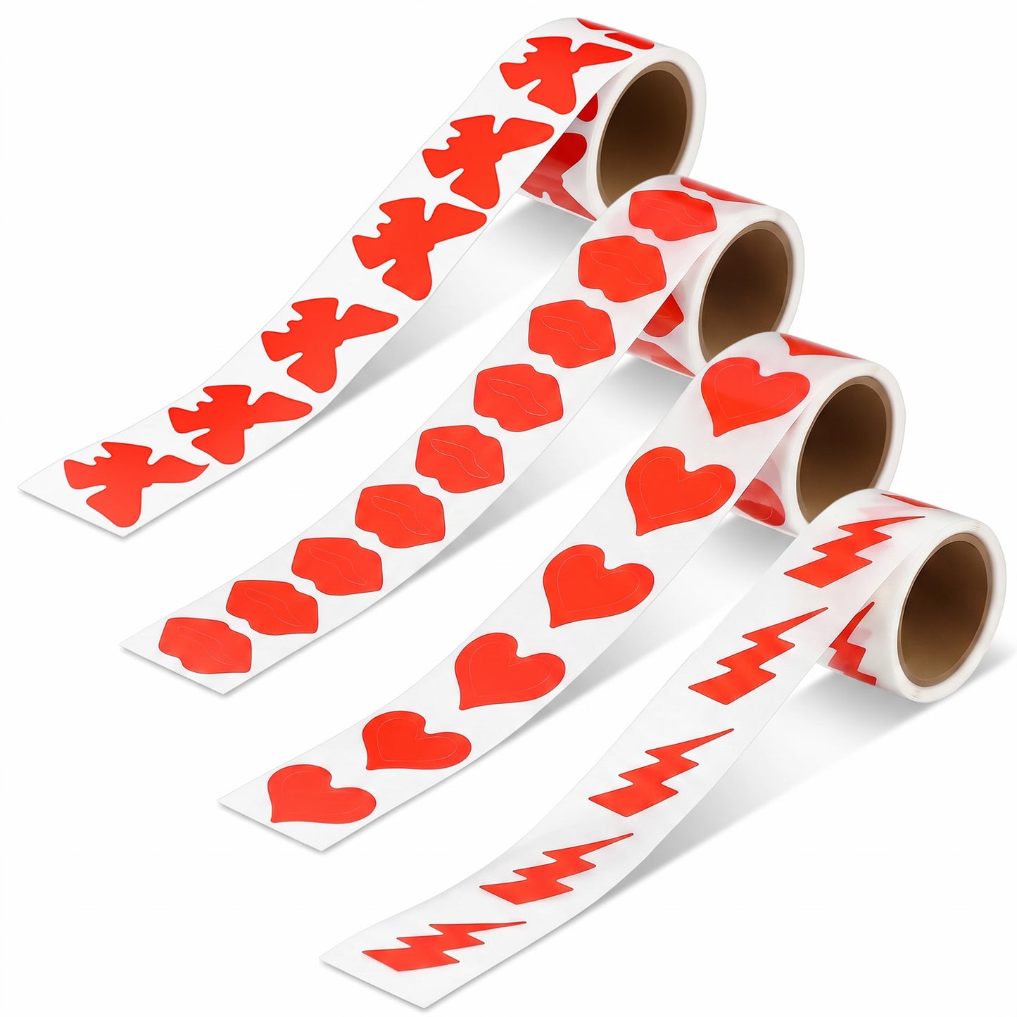 Sorcristy 400Pcs Tanning Bed Stickers for Body, 4 Styles Heart Butterfly Lip Lightning Self Adhesive Body Decals Small Sun Sticker Removable Sunbathing Stickers for Women Beach & Salon Supplies