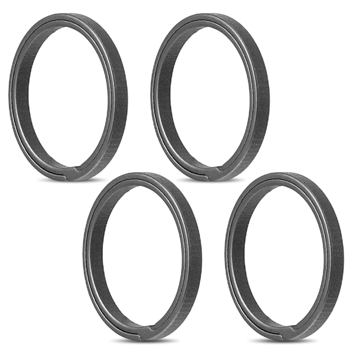 Nogeqi 4 Pcs Titanium Key Ring, 20mm, Side Push Split Split Ring, Titanium Keychain Rings for Car Keys, Keychain Home Outdoor