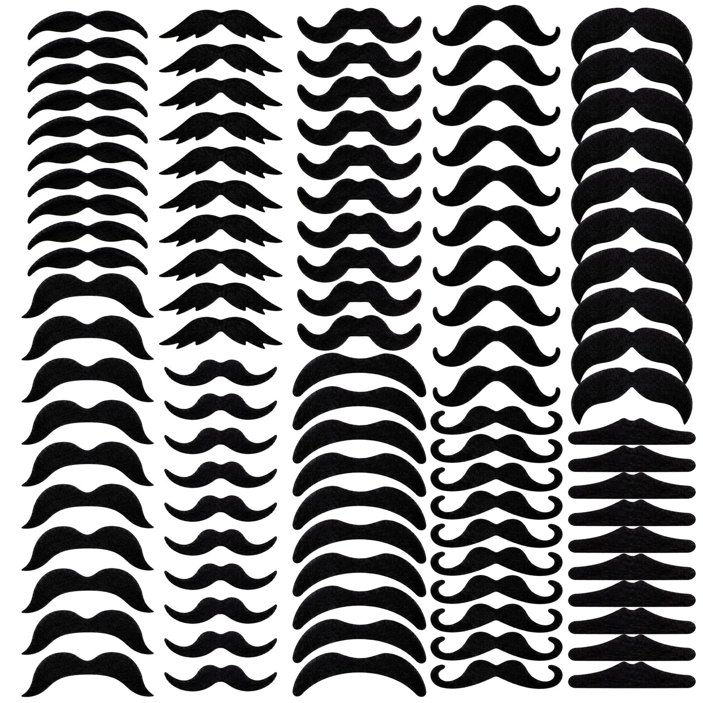 Matwsec 100PCS Stick on Mustaches Fake Mustache Stickers