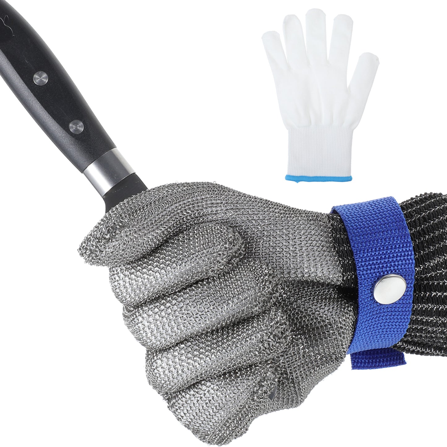 2 Pcs Gloves Cut Resistant Bite Gloves Blacksmith Gloves Schwer Cut Resistant Gloves Cut Resistant Kitchen Glove Stainless Stell Wire Metal Mesh Safety Glove For Mandolin Meat Cutting Oyster