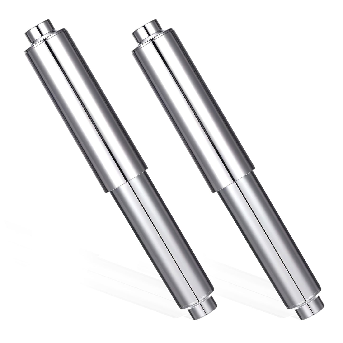 Shimmeroo 2Pcs Plastic Toilet Roll Holder Insert,Toilet Paper Holder Roller Replacement Spring Loaded Spindle Bathroom Accessories(Silver)