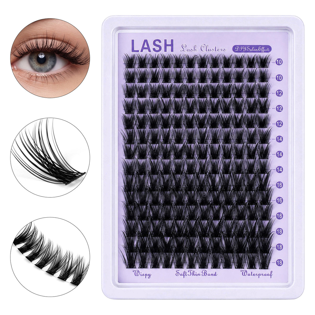 168Pcs Wispy Cluster Lashes, Ymapinc 10‑18mm False Lashes