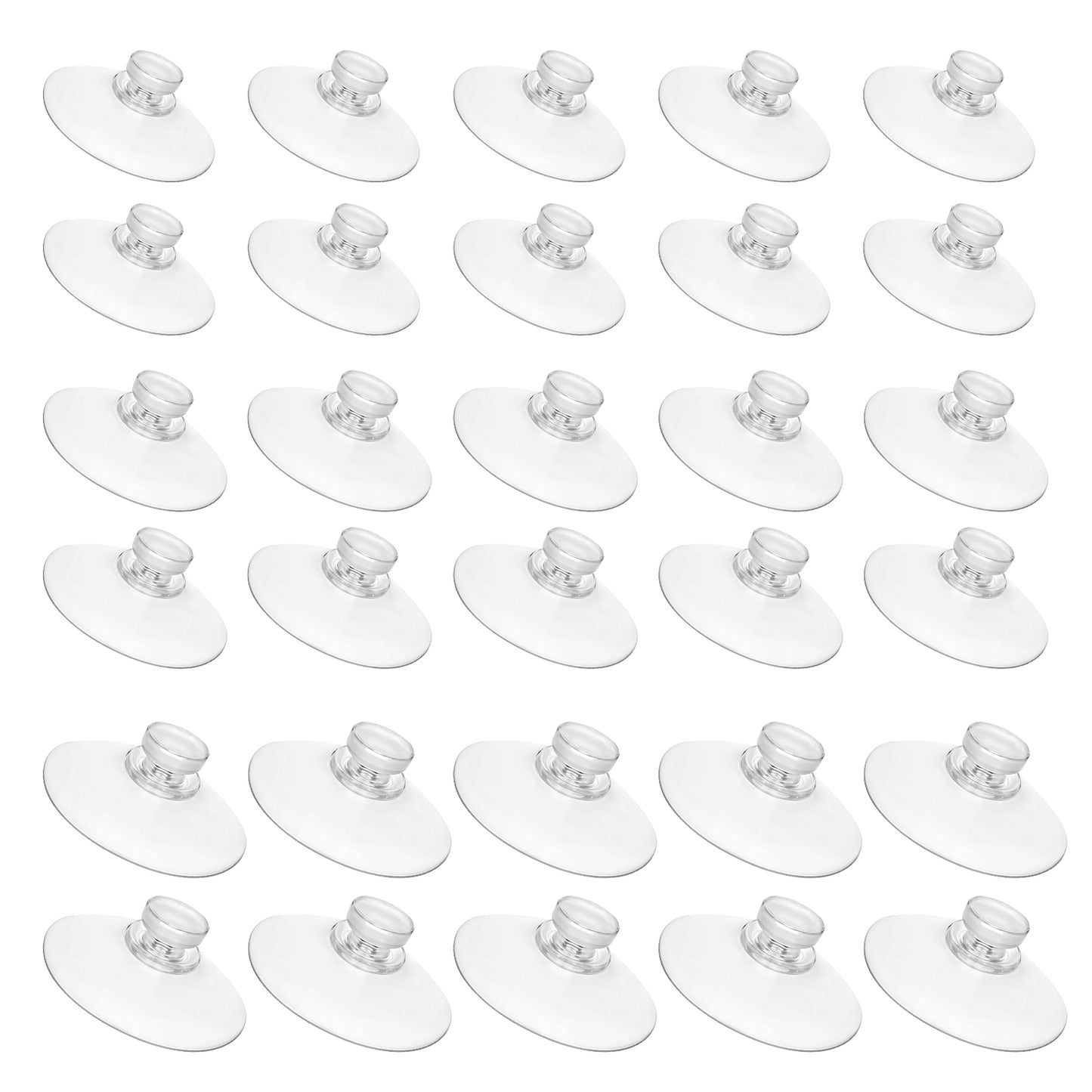 30PCS Suction Cup Hooks, Small Rubber Suction Cups for Glass, Strong Adhesive Sucker Holder for Home Kitchen Bathroom Organization Christmas Decoration Window (3 Sizes: 2, 2.5, 3cm)