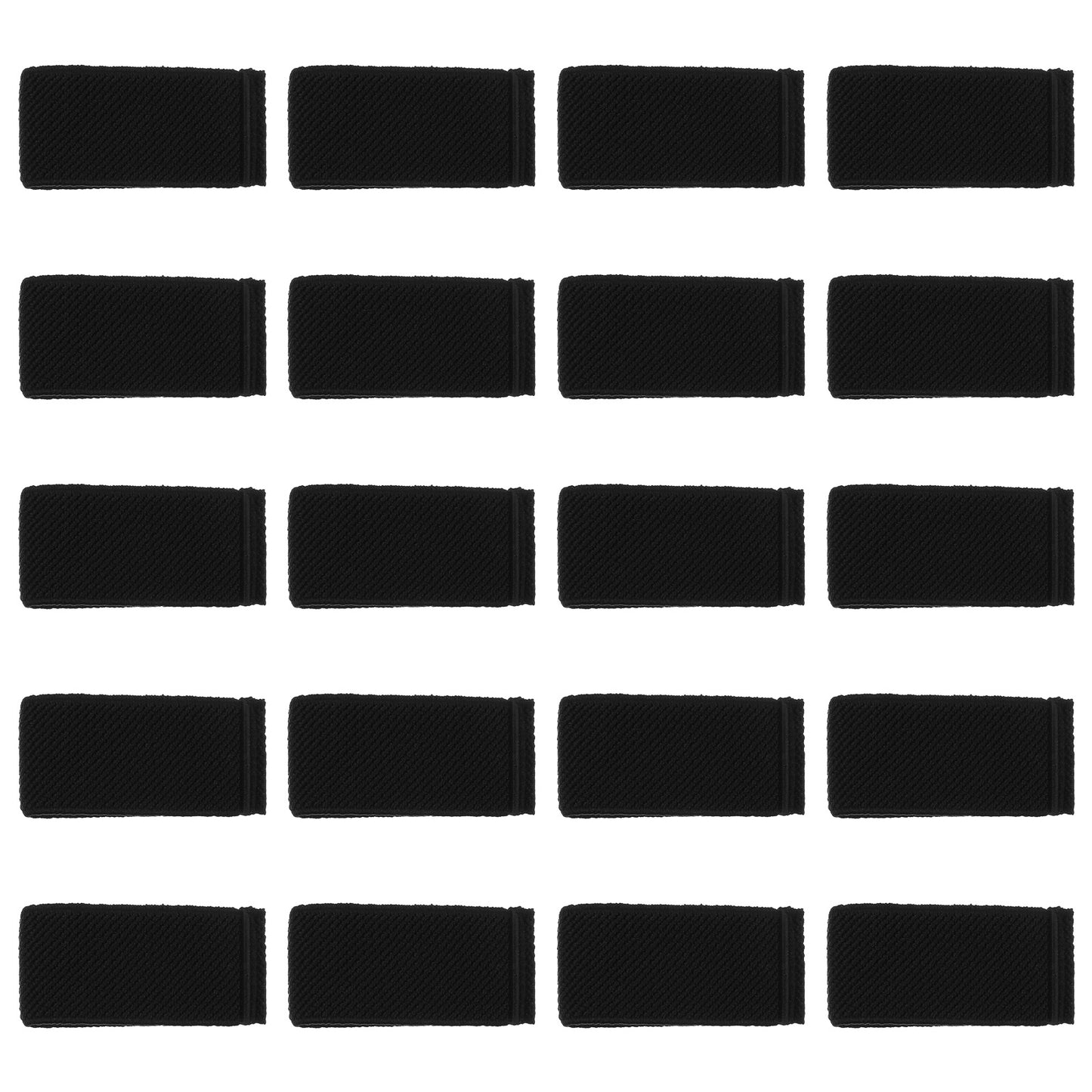 Mabor 20PCS Belt Keepers, Elastic Polyester Belt Loop Keeper for Duty Belts, Backpack Strap Holder, Secure & Durable Strap Organizer (Black)
