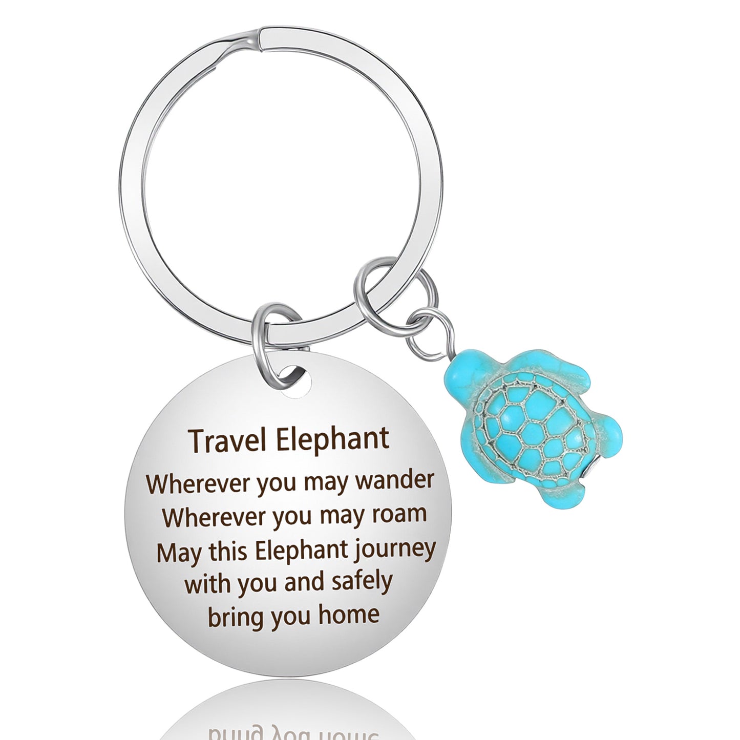 Shimmeroo Travel Turtle Keychain,Cute Keychain Charms Sea Turtle Gifts for Turtles Lovers Good Luck Keychains for Family Friends to Encouragement