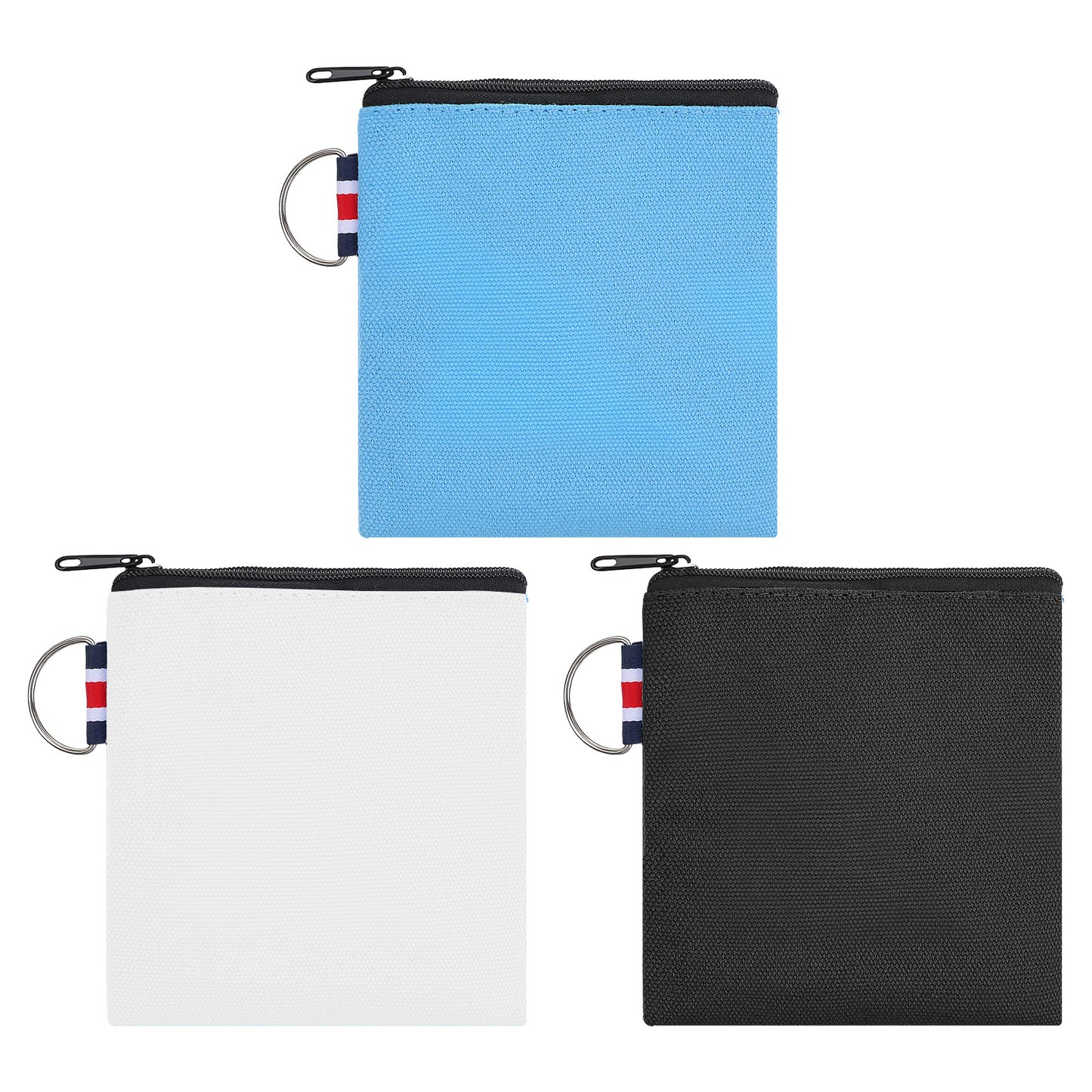 3PCS Ymapinc Mini Pouches,Small Canvas Zip Pouches with Ring,Ideal as Coin Bags, Makeup Bags & Travel Storage Lipstick Coins Earphones Women's Coin Purses & Small Zip Purses for Handbag
