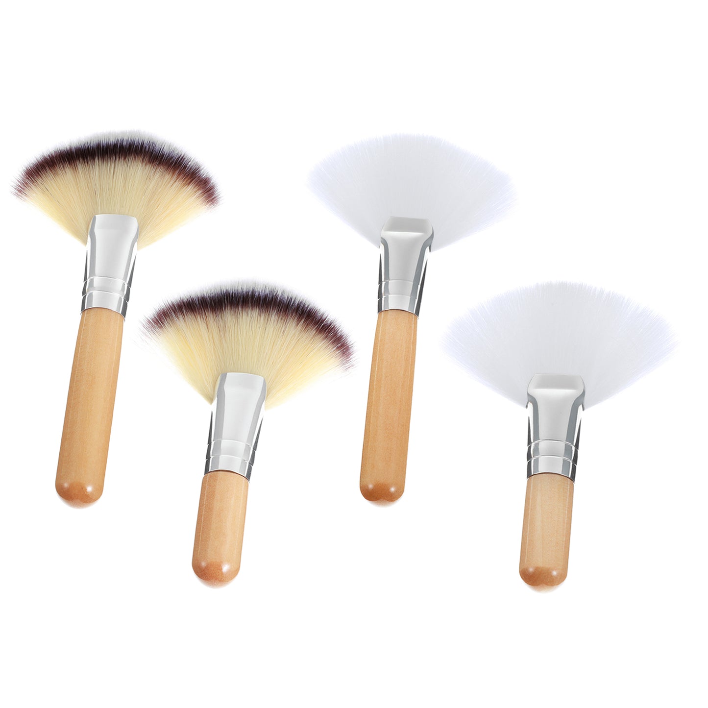 4 Pcs Fan Brush Makeup Highlighter Brush Facial Brushes Esthetician Facial Fan Brush Face Soft Bristle Highlighting Blush Brush Facial Applicator Brushes Face Makeup Tools For Peel Makeup Mud Cream