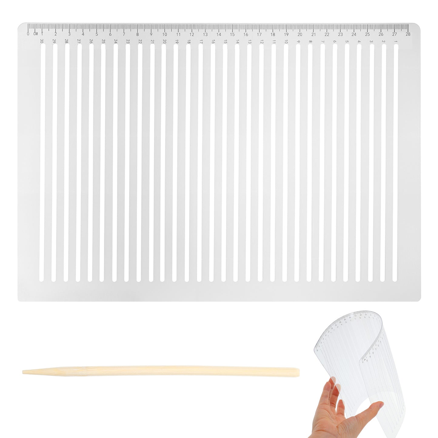 Straight Line Stencil with Wooden Scratching Pen, 0.35inch Spacing, Plastic Writing Guide Template Line Drawing Stencil Template for Journaling, Calligraphy Stencils Line Stencils for Drawing