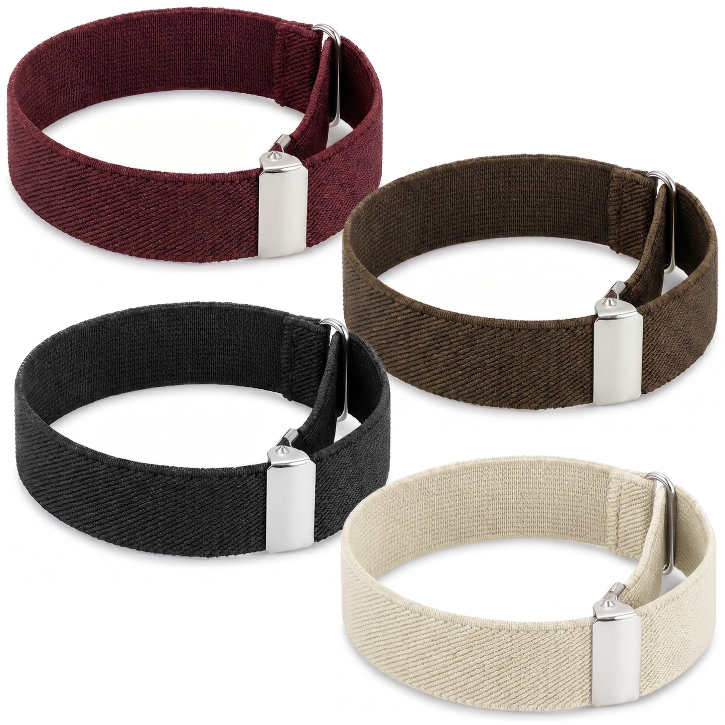 RAHHLIZS 4PCS Sleeve Garters For Men Women, Elastic Adjustable