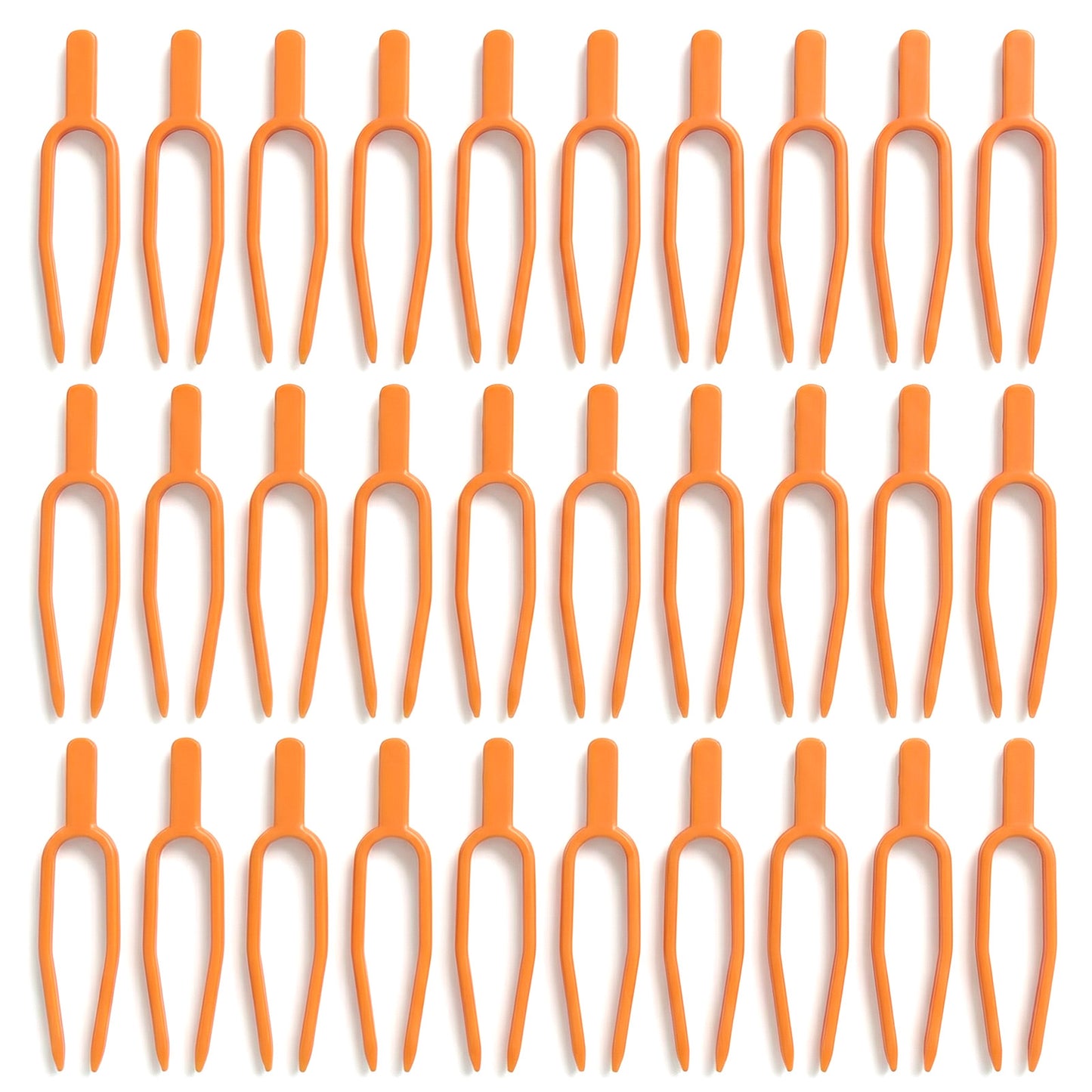 150 Pcs Strawberry Plant Support Pins Plastic U Shaped Garden Anchor Clips for Plant Cuttings And Runners Rooting Reusable Fixing Pins Stolon Fastener Vines Clamps Fork U Shaped for Garden Use(Orange)