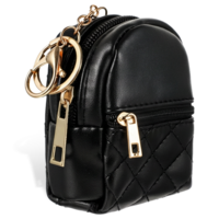 Ymapinc Mini Backpack Keychain, Portable PU Leather Zinc Alloy Small Tote Bag Key Chain with Coin Purse, Multi-Functional Lightweight Design for Daily Use