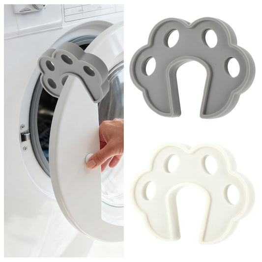 2 Pack Washing Machine Door Prop Open, Front Load Washer Door Prop Dryer, Silicone Dishwasher Laundry Doors Stopper Washer Doors Props Holder for Proper Ventilation Drying Accessories (Gray, White)