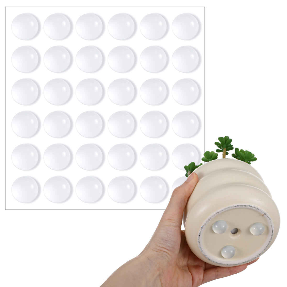 Chsoejuf 36Pcs Pot Feet Planter Riser Invisible Clear Plastic Protect Floor