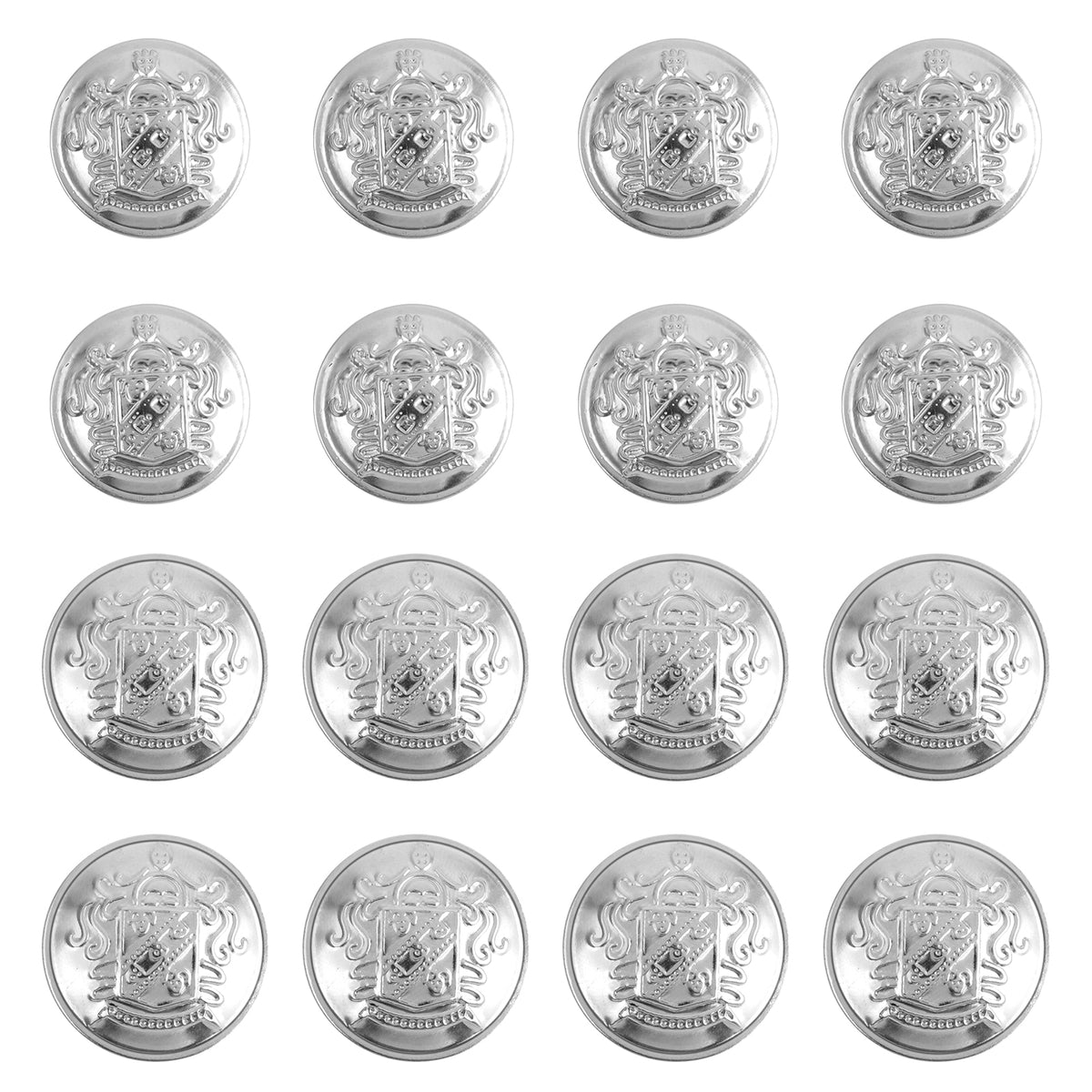 Chsoejuf 16PCS Silver Buttons for Blazers 18mm/0.7IN 25mm/1IN Blazer Button