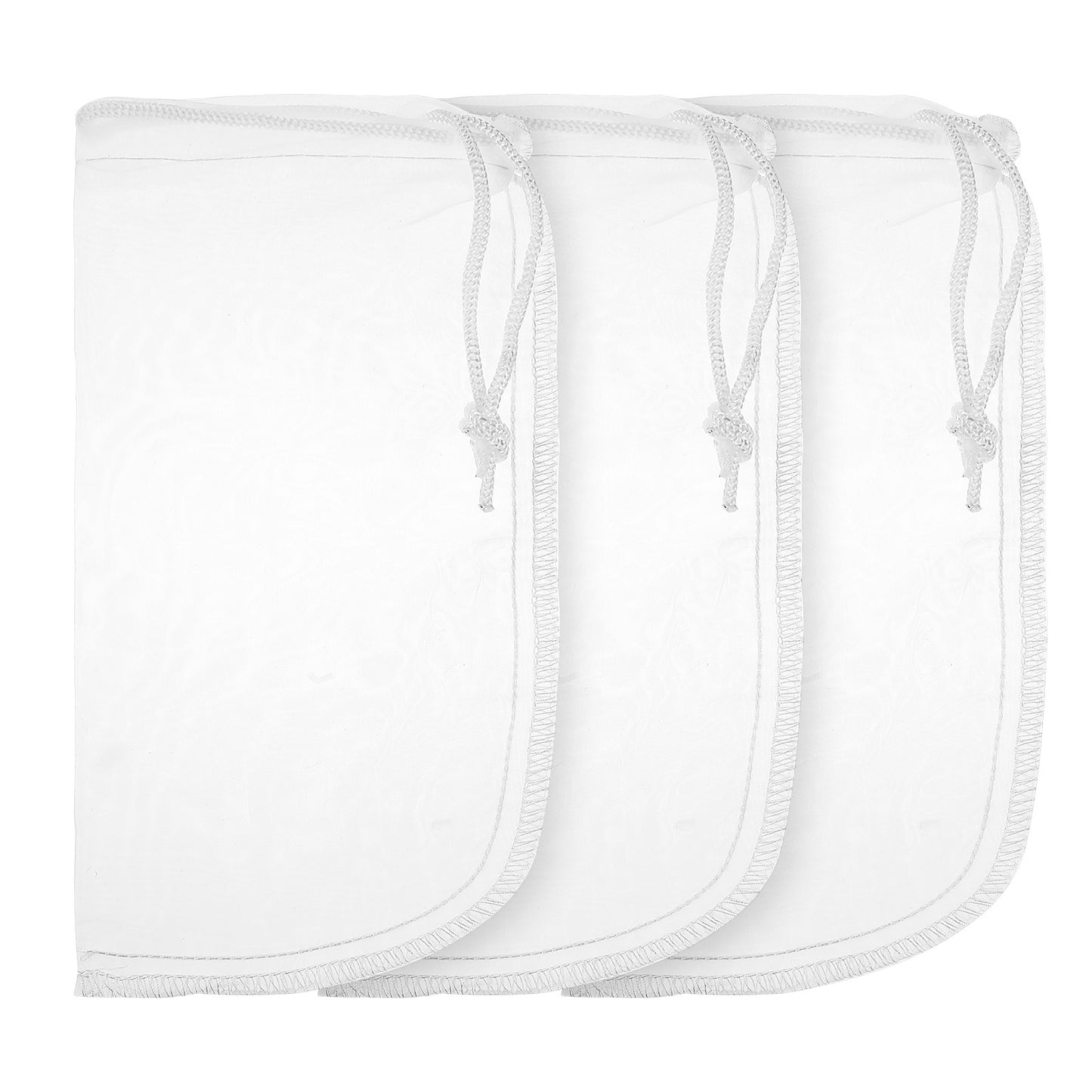 Sorcristy Aquarium Reusable Mesh Filter Bags, 3 Pack Drawstring Media Bags, Filter Socks for Saltwater Aquarium, Extra Fine Resins Filter (8.46 x 6.30in)