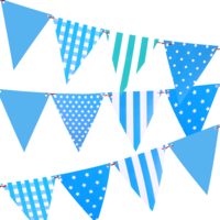 Cartoon Story Birthday Party Decorations: Blue Sky White Clouds and Cow Print Pennant Banners, Flags Red Blue Yellow String Triangle Flag Banner for Baby Shower and Birthday Celebrations