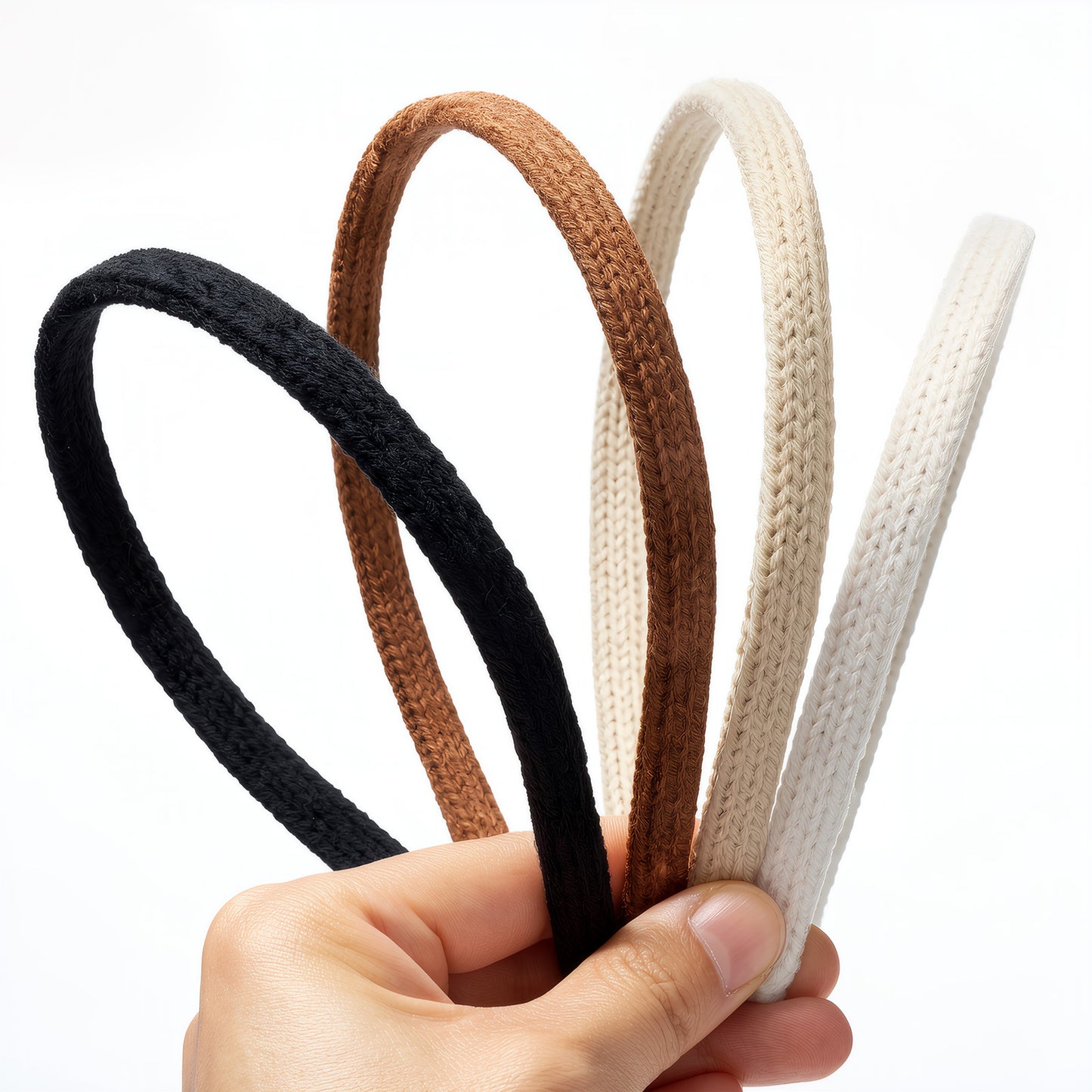 4pcs Soft Headbands For Women - Skinny Comfortable Headbands, Non-Slip Thin Hair Bands, Lightweight Narrow Knitted Fashion Accessories in Neutral Colors