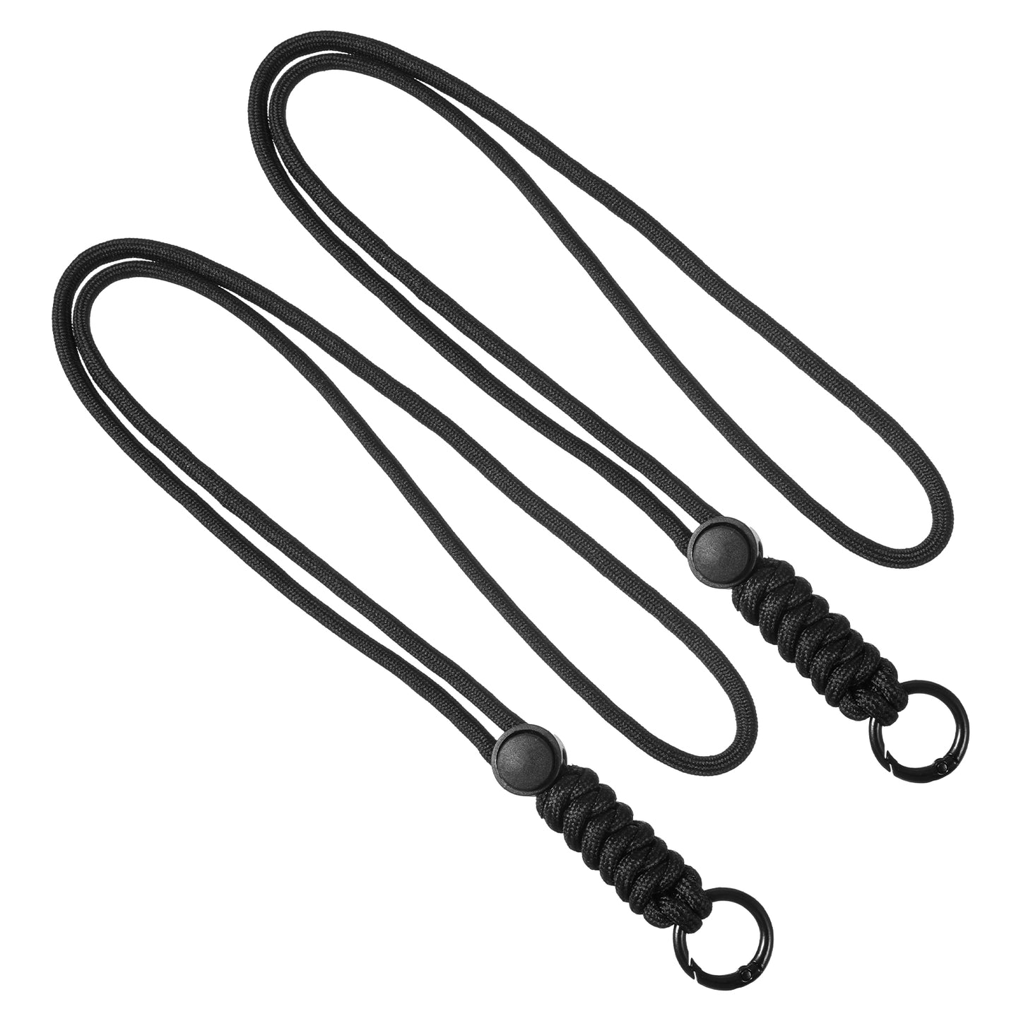 Shimmeroo 2Pcs Lanyard Necklace, Adjustable Badge Lanyard with Keyring, Necklace Badge Holder with Metal Hook Strap for Keys ID Card