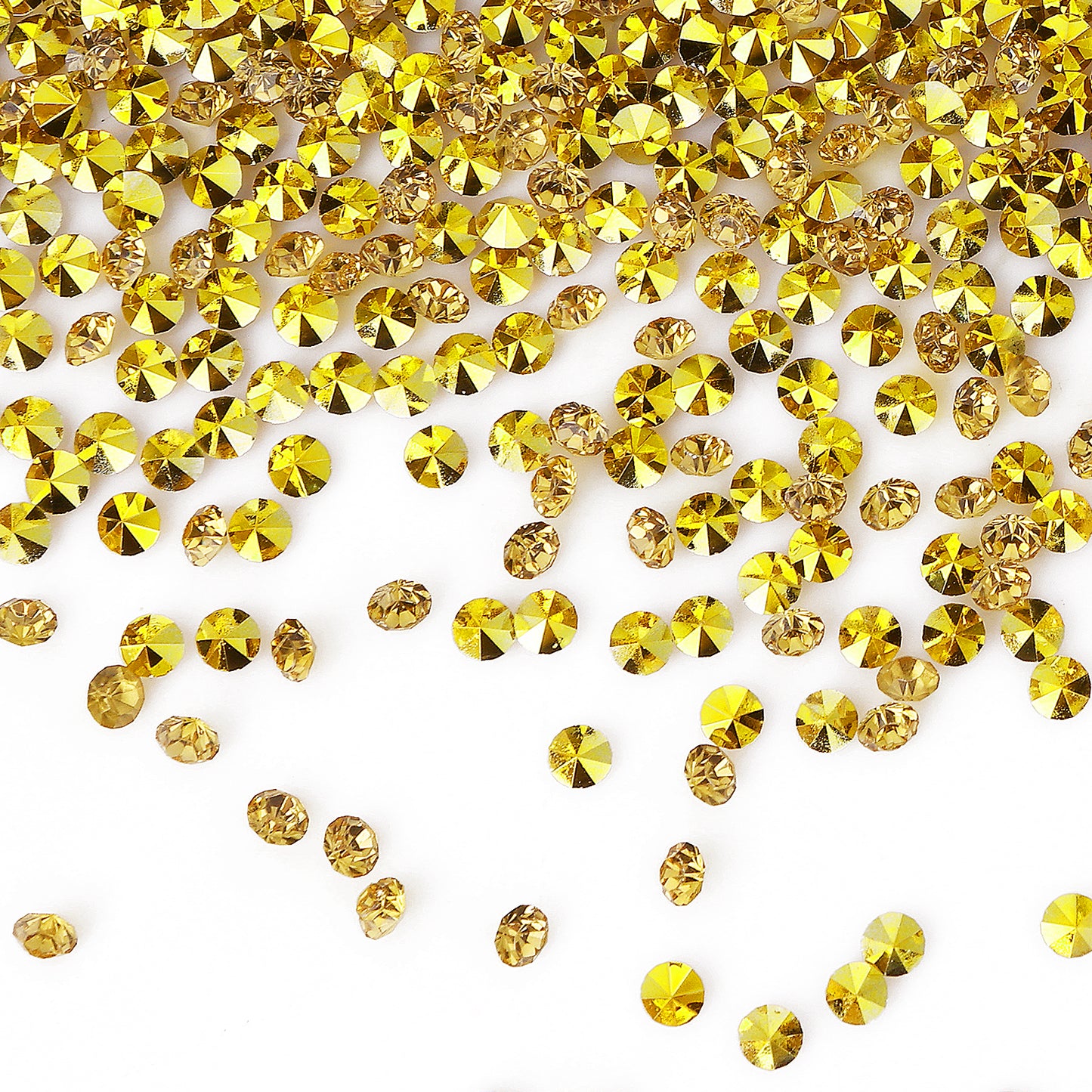 Teaaha 10000PCS Clear Wedding Table Scatter Confetti Reusable Artificial Crystals Diamonds Rhinestones for Wedding Table Centerpiece Bridal Shower Party Birthday Photography Vase Beads (Gold, 3 mm)