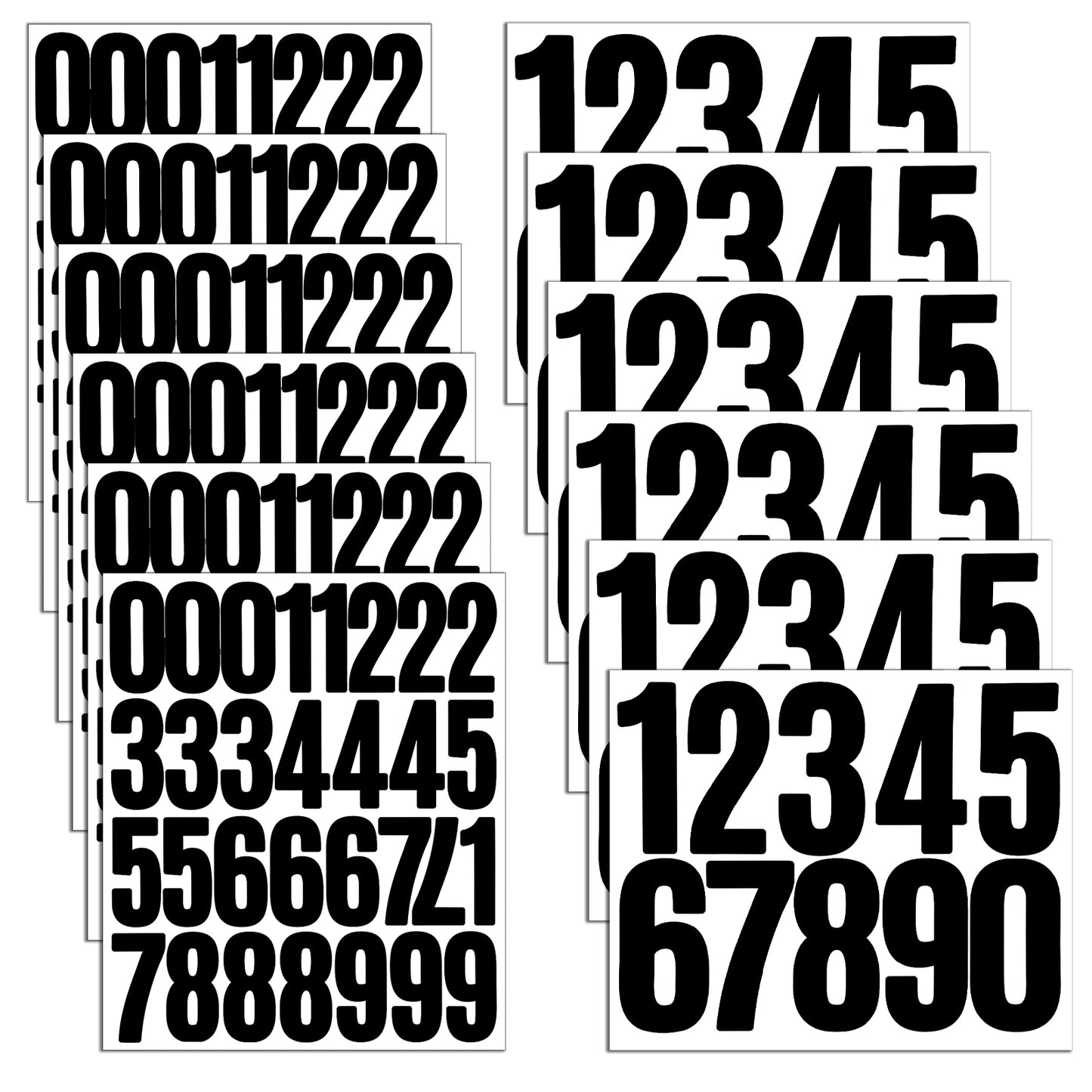 240 Pcs Mailbox Numbers for Outside Reflective Mailbox Numbers Decal Die Cut Classic Style Vinyl Waterproof Self Adhesive for Signs, Door, Cars, Home, Business, Address Number(0-9,Black)
