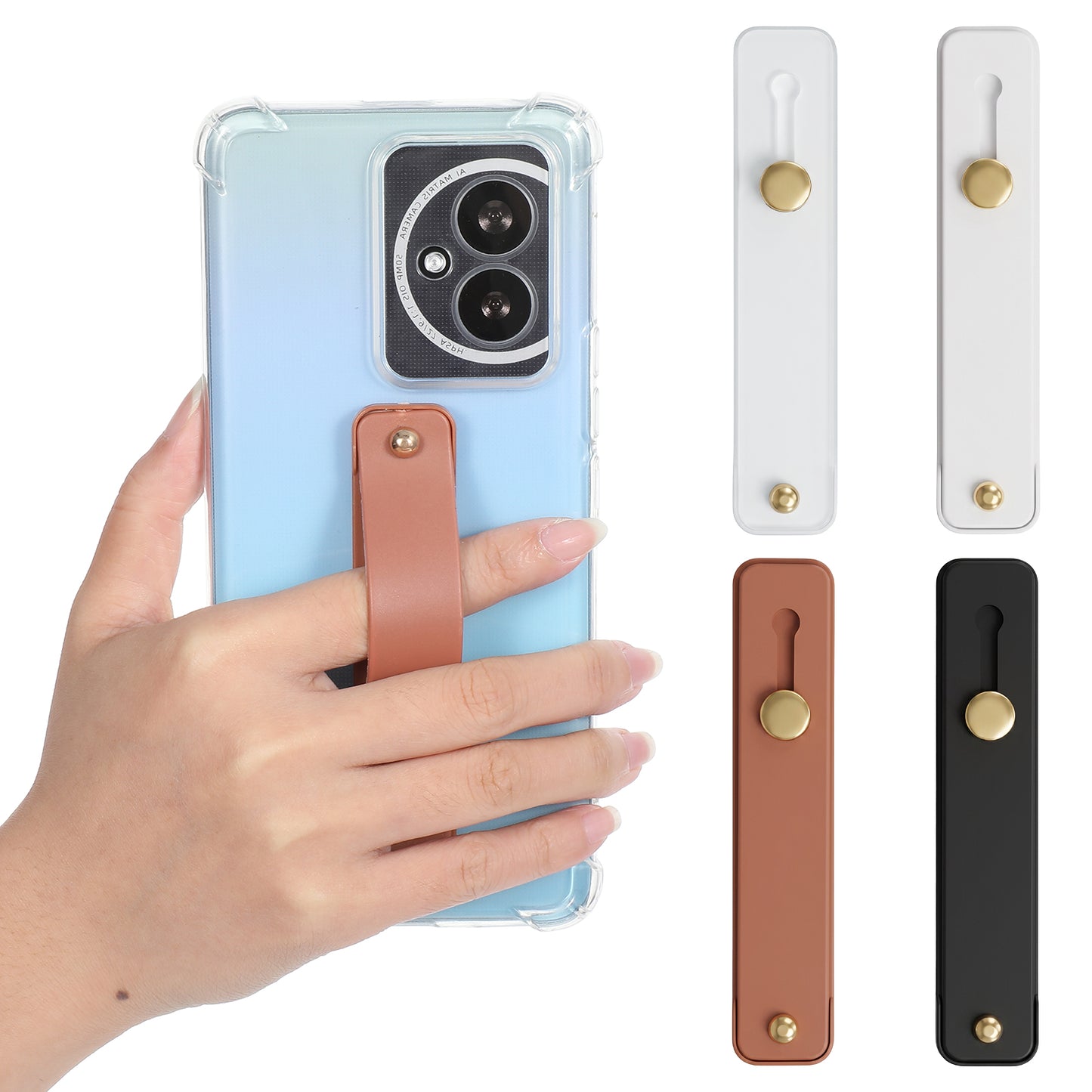 4Pcs Phone Grip Strap Holder Phone Loops for Back of Phones Finger Loop for Phones Case Universal Portable for Most Mobile Smartphones Case
