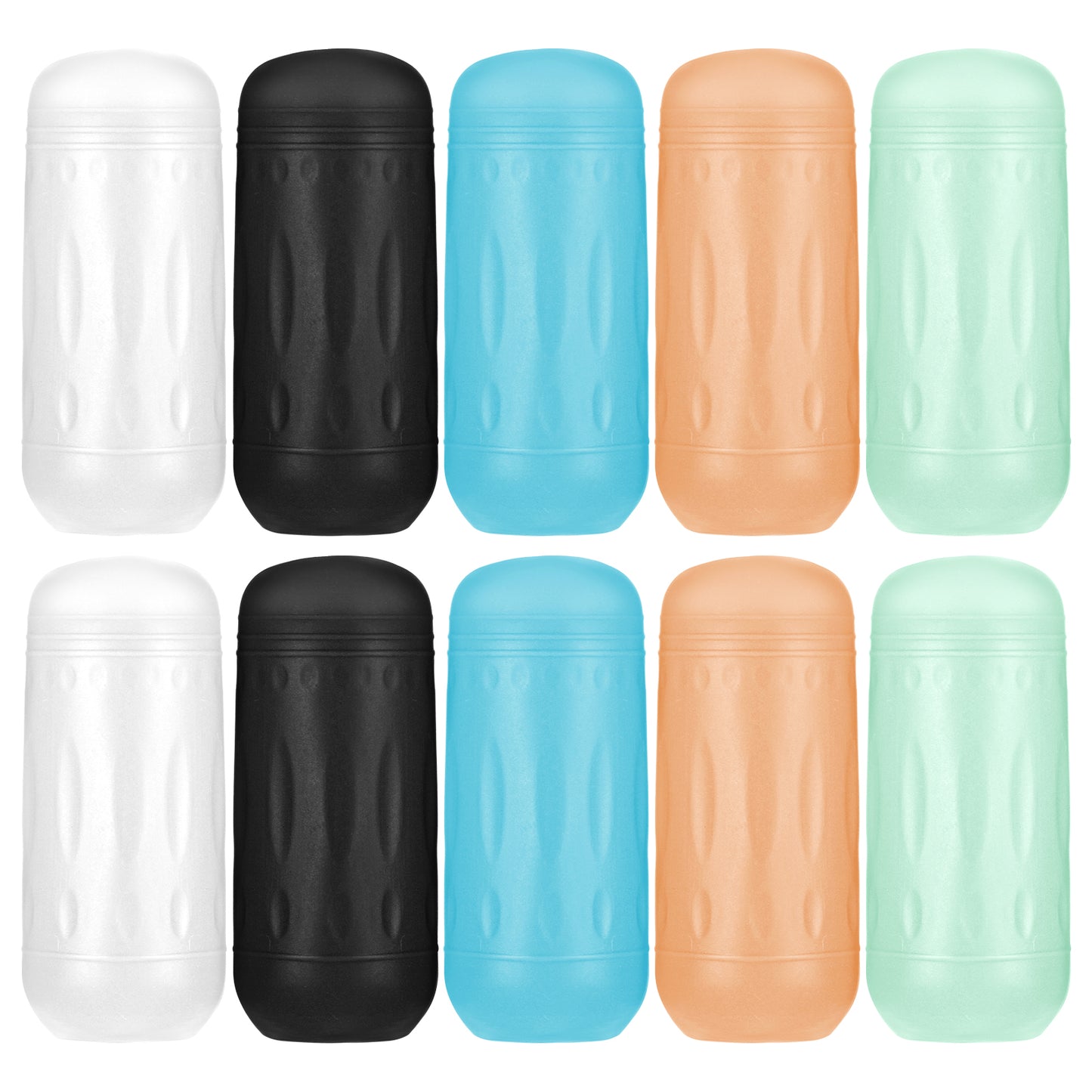 10PCS Silicone Bottle Covers for Travel, Leak Proof Elastic Sleeves, Travel Size Container Covers for Beach Vacation Essentials and Toiletries, Multi-sizes Cover Suit for Various Liquids Bottles