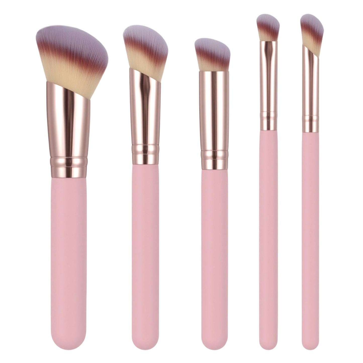 Ymapinc 5-Pack Angled Concealer Brush & Facial Makeup Set, Angled Power Foundation Brush, Eye Shadow, Nose Contour Make Up Tool Set for Flawless Eyeshadow & Contouring
