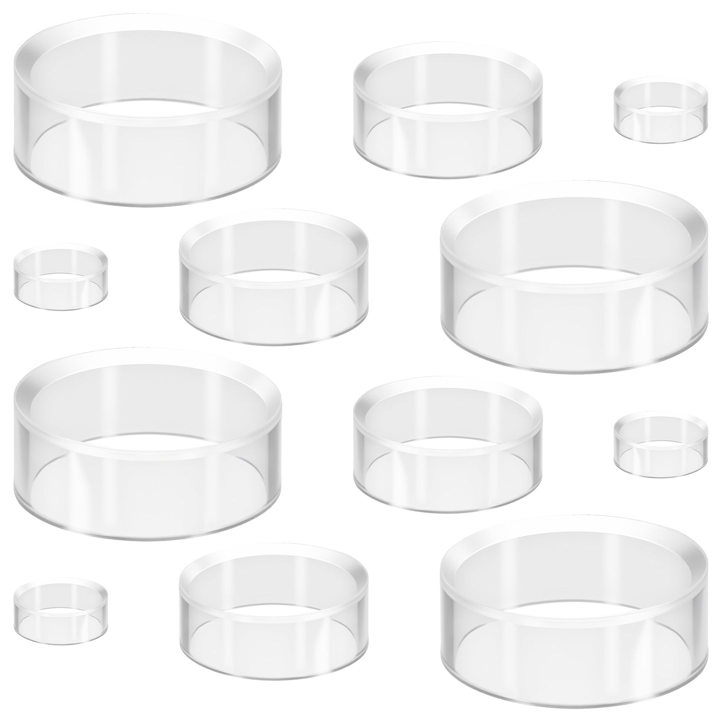 Sorcristy Clear Acrylic Sphere Holder Set, 12 Pieces Sphere Display Stand, Small Plastic Display Stands, 3 Sizes for Displaying Spheres, Eggs, Collectibles