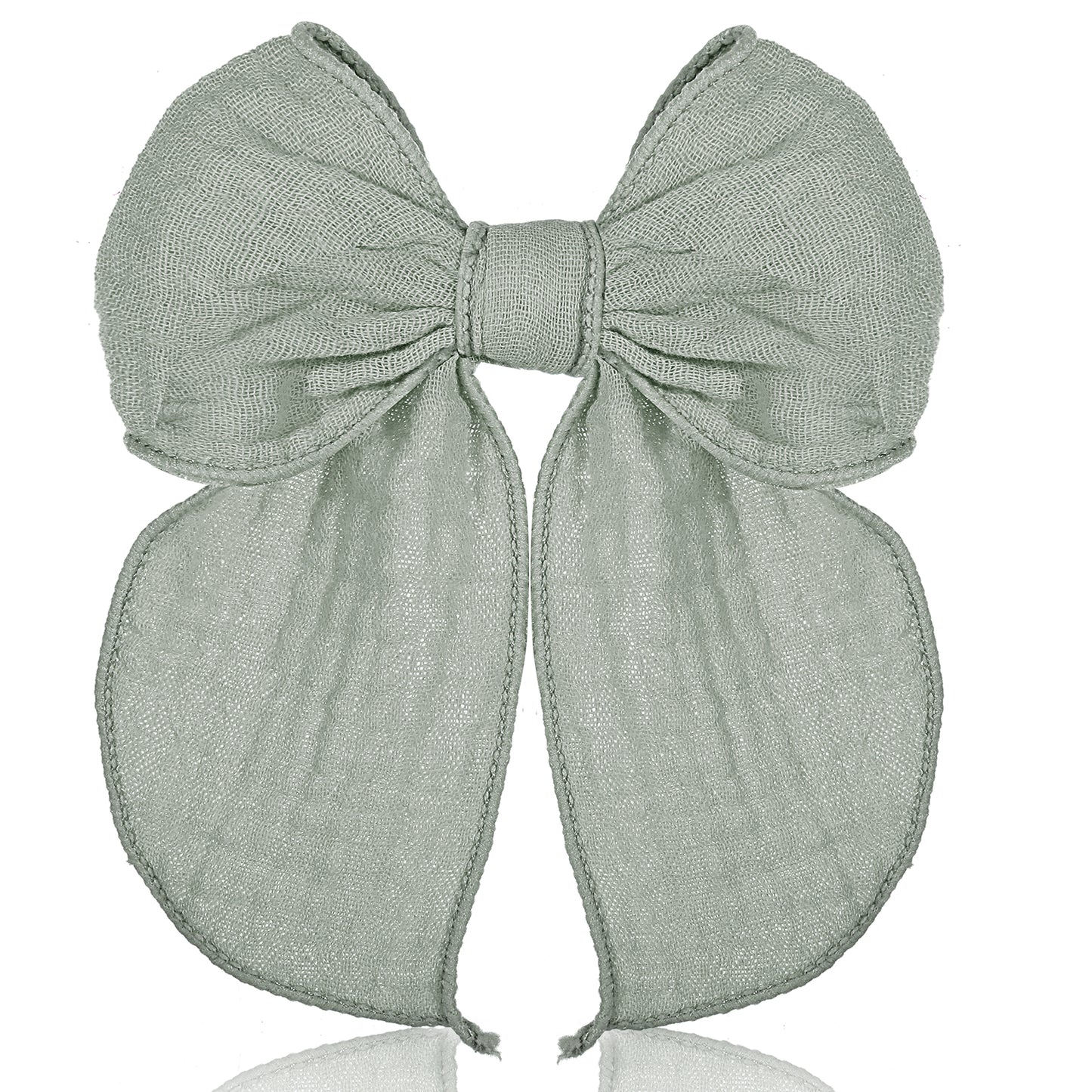 Ymapinc Green Bow for Girls,Cute Blue Hair Bow Clip with an Alligator Clip to Easily Attach to Hair,made from a Blend of Linen and Cotton